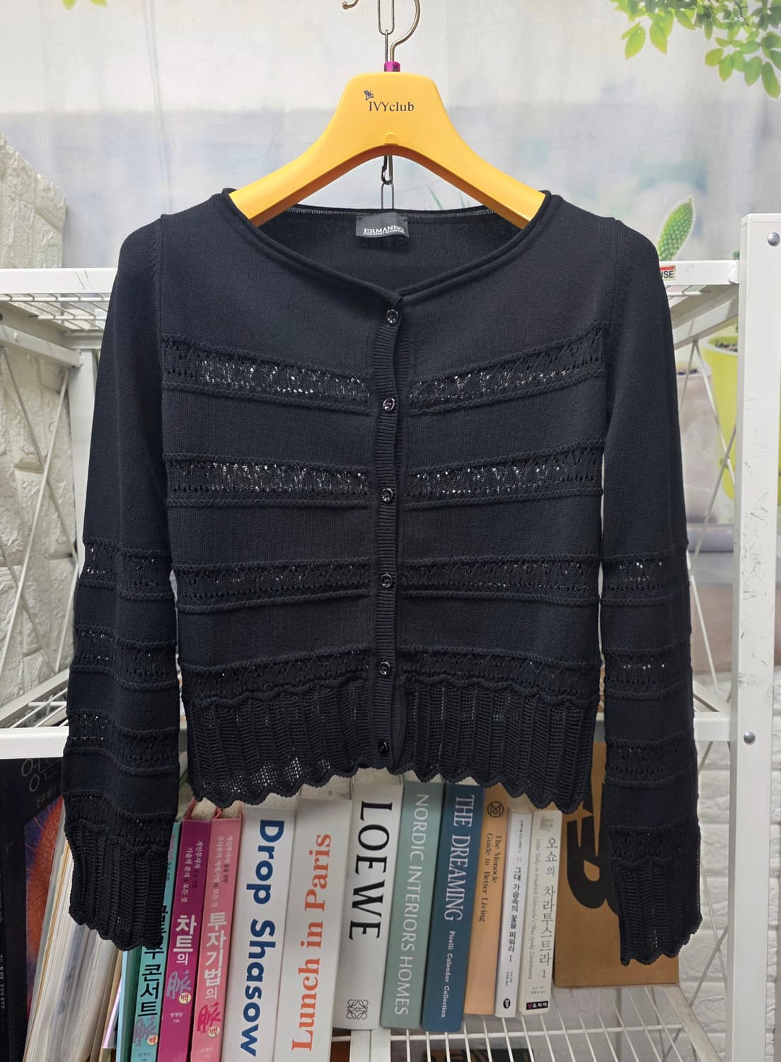 에르마노 설비노 크롭 니트 가디건 S 55 봄~초여름 니트 WM69 상품이미지1