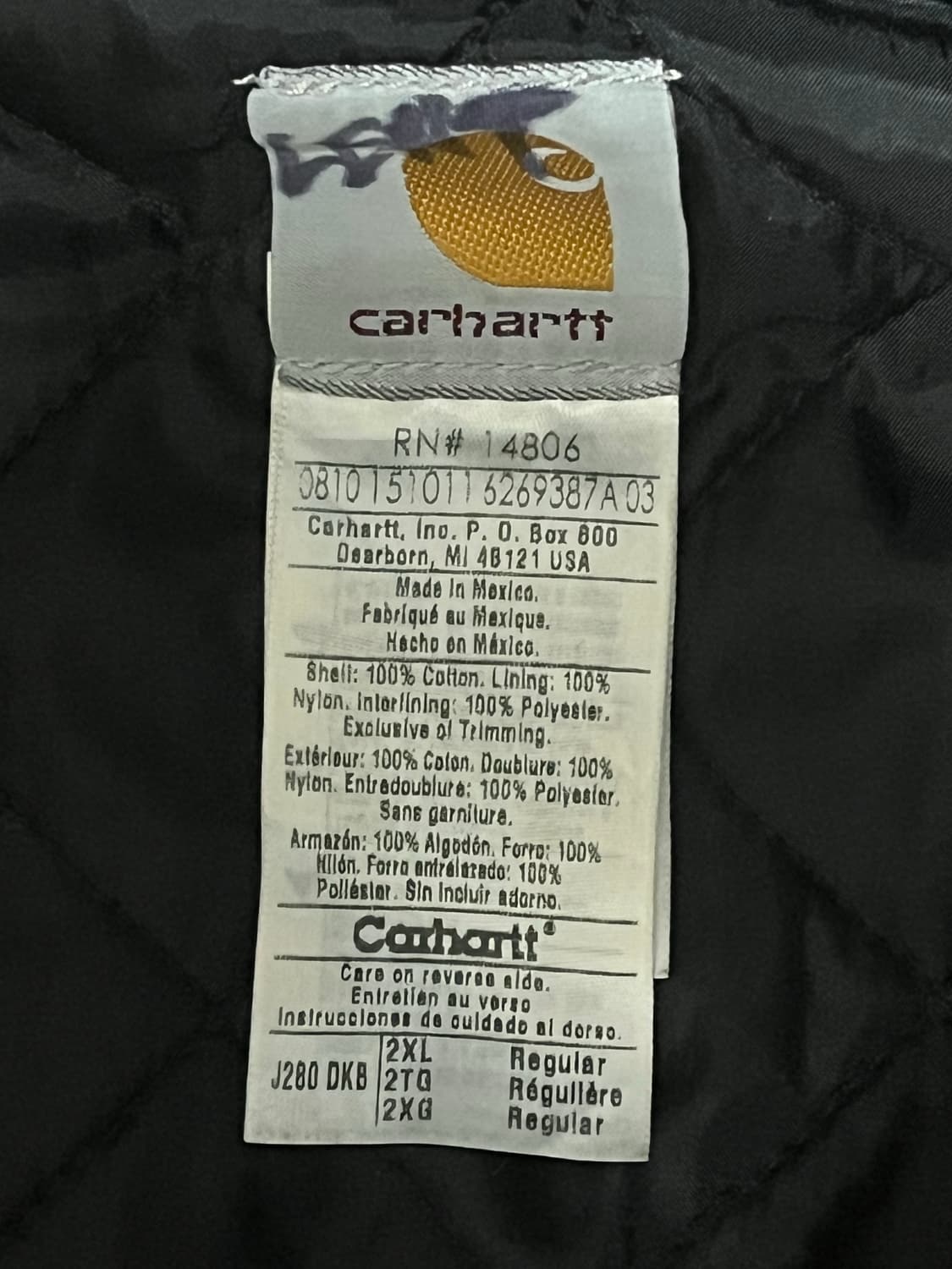 칼하트 J280 덕 액티브 후드 자켓 다크브라운  상품이미지3