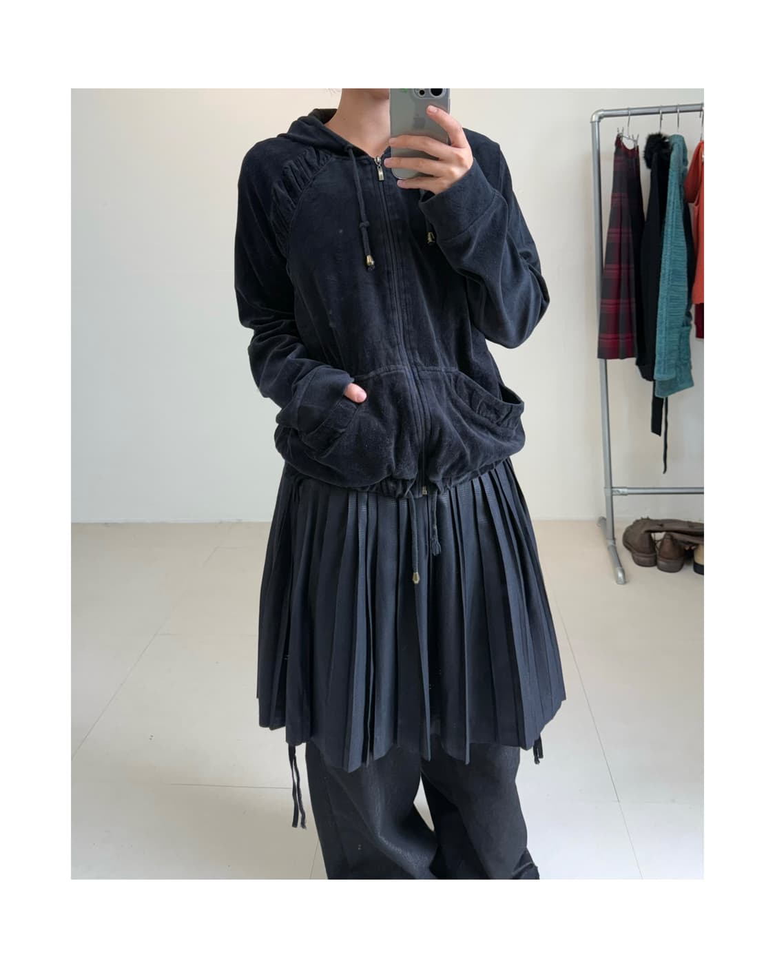 빈티지 벨벳 후디 상품이미지5