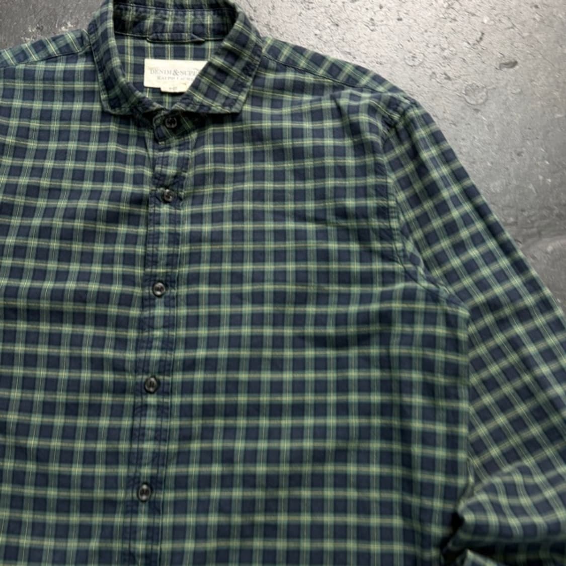 100 폴로 데님앤서플라이 체크셔츠  상품이미지2