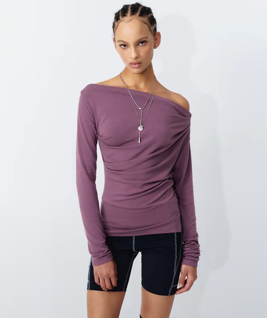 엘이이와이 OFF-SHOULDER SHRRING TOP 상품이미지3