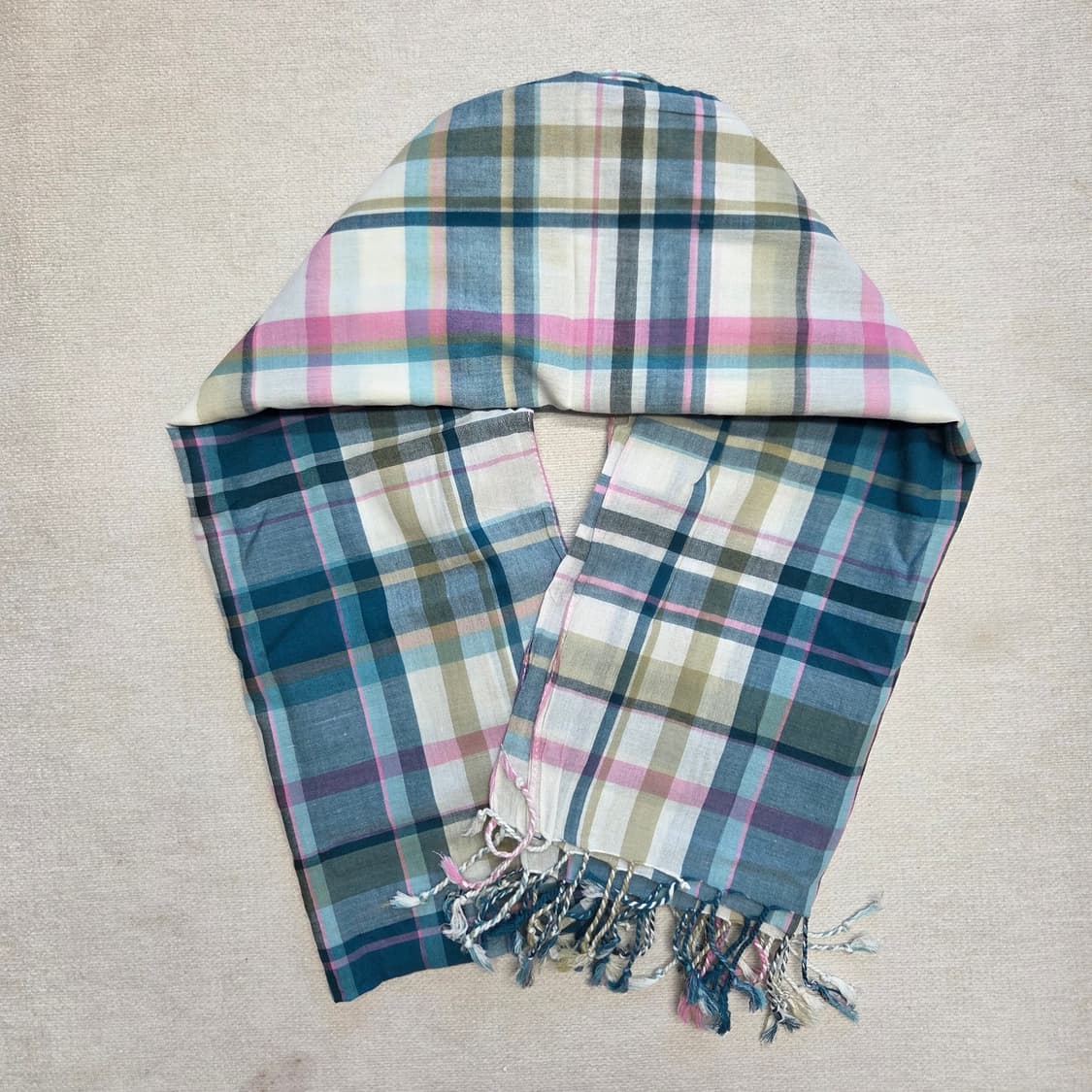 일본 빈티지 아메카지 멀티 컬러 롱 스카프 상품이미지1