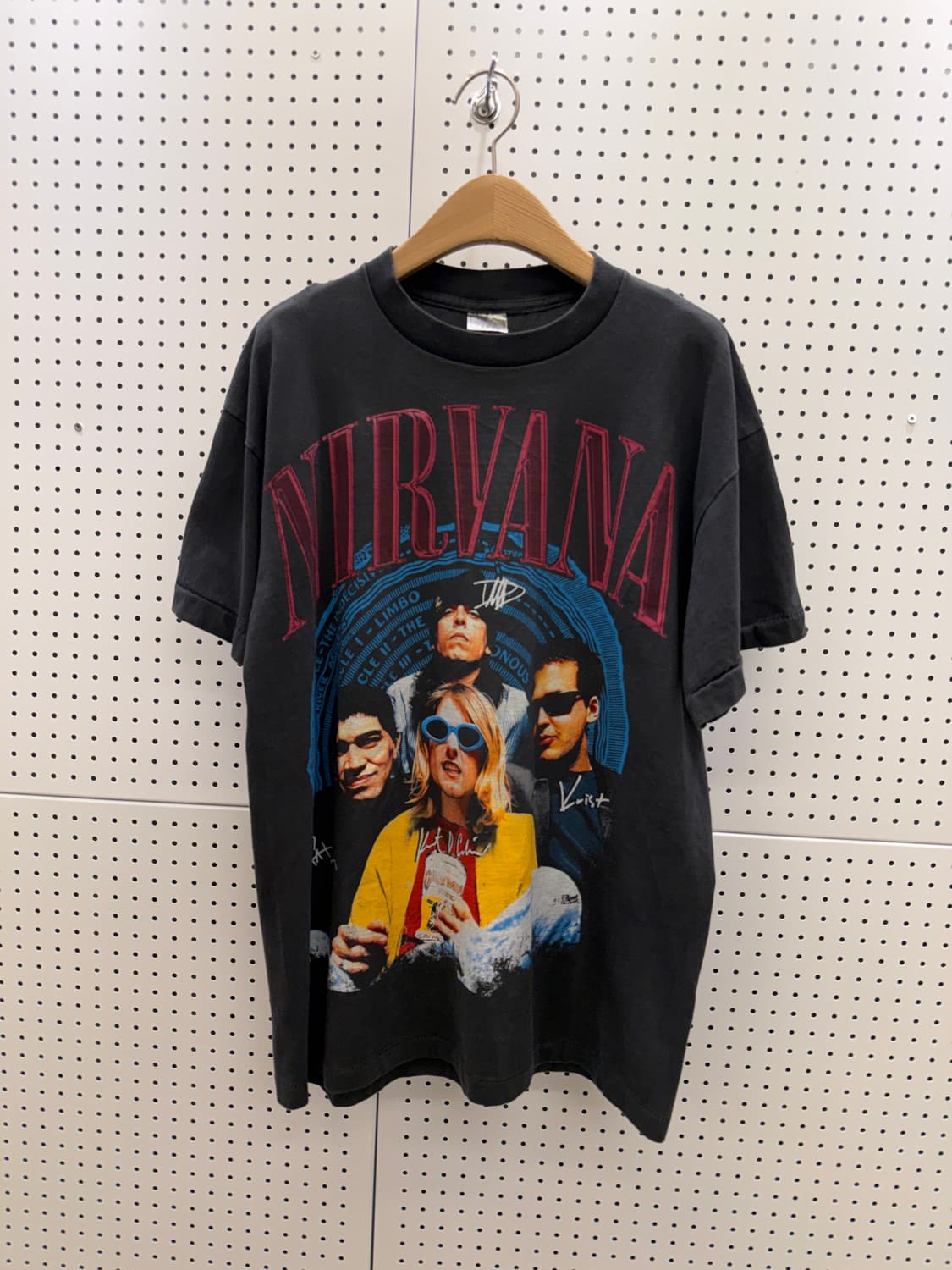 빈티지 너바나 버즈콕스 1991 마드리드 반팔 티셔츠 U1528 상품이미지2