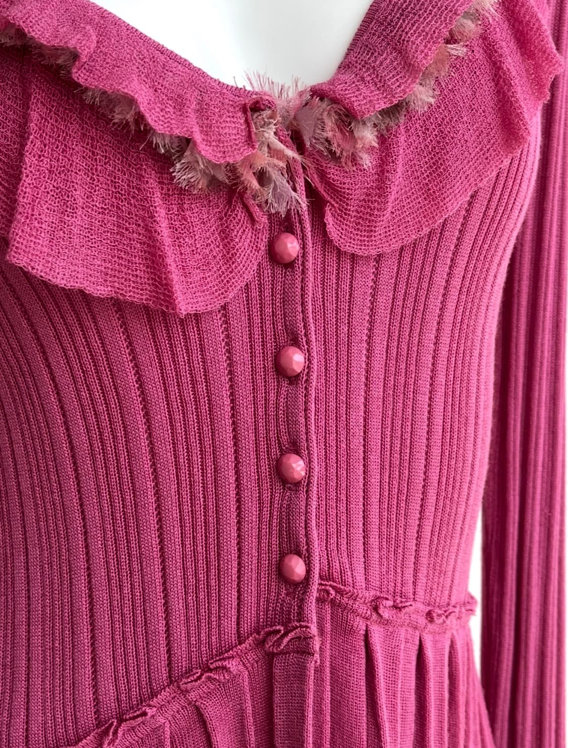 Austin Reed 핑크 프릴 플리츠 가디건 상품이미지3