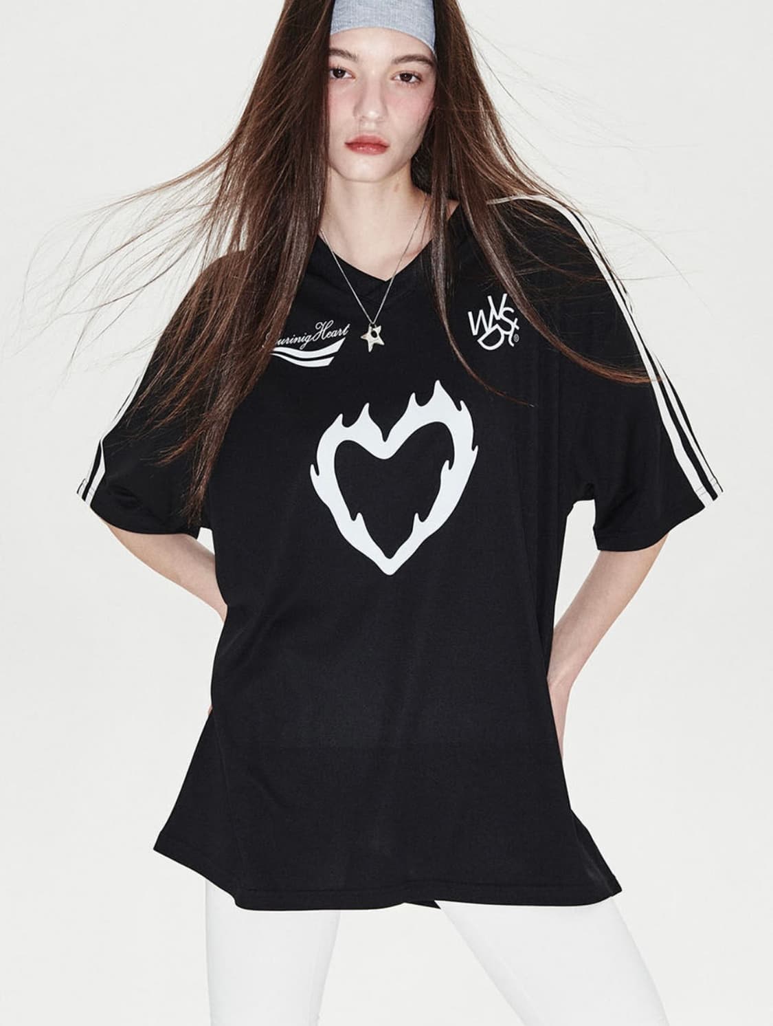 원더비지터 하트 져지 반팔 티셔츠 상품이미지1