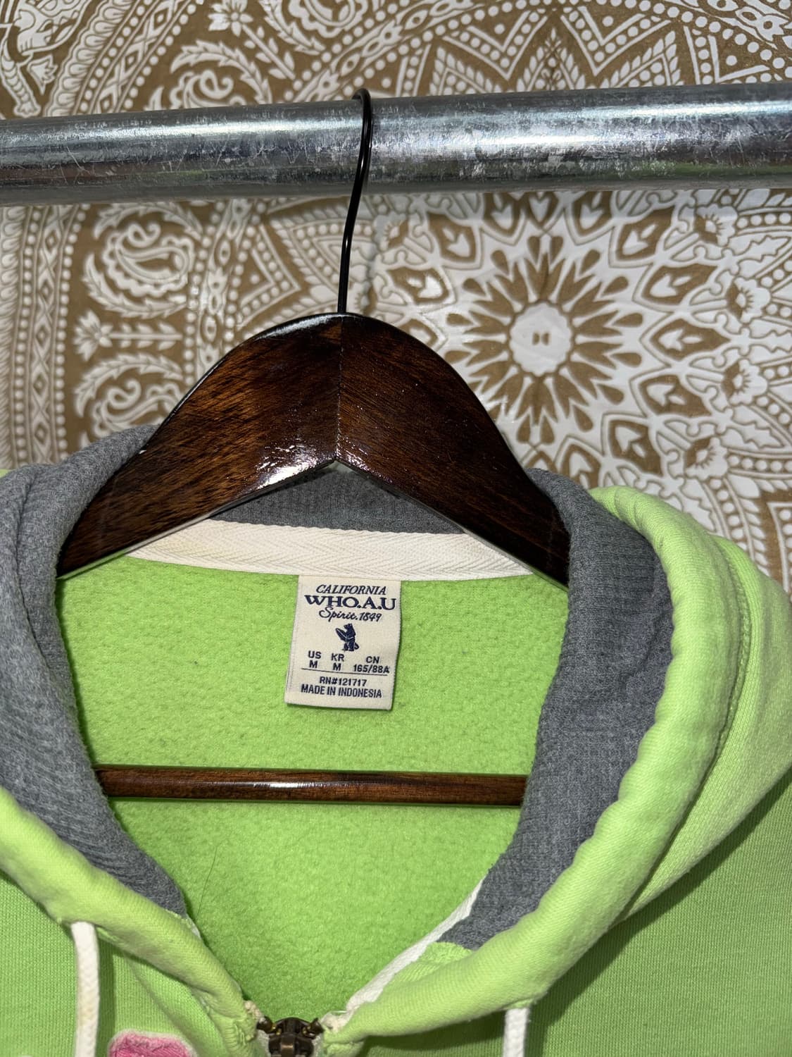 후아유 연두 여성 자수 후드집업  상품이미지5