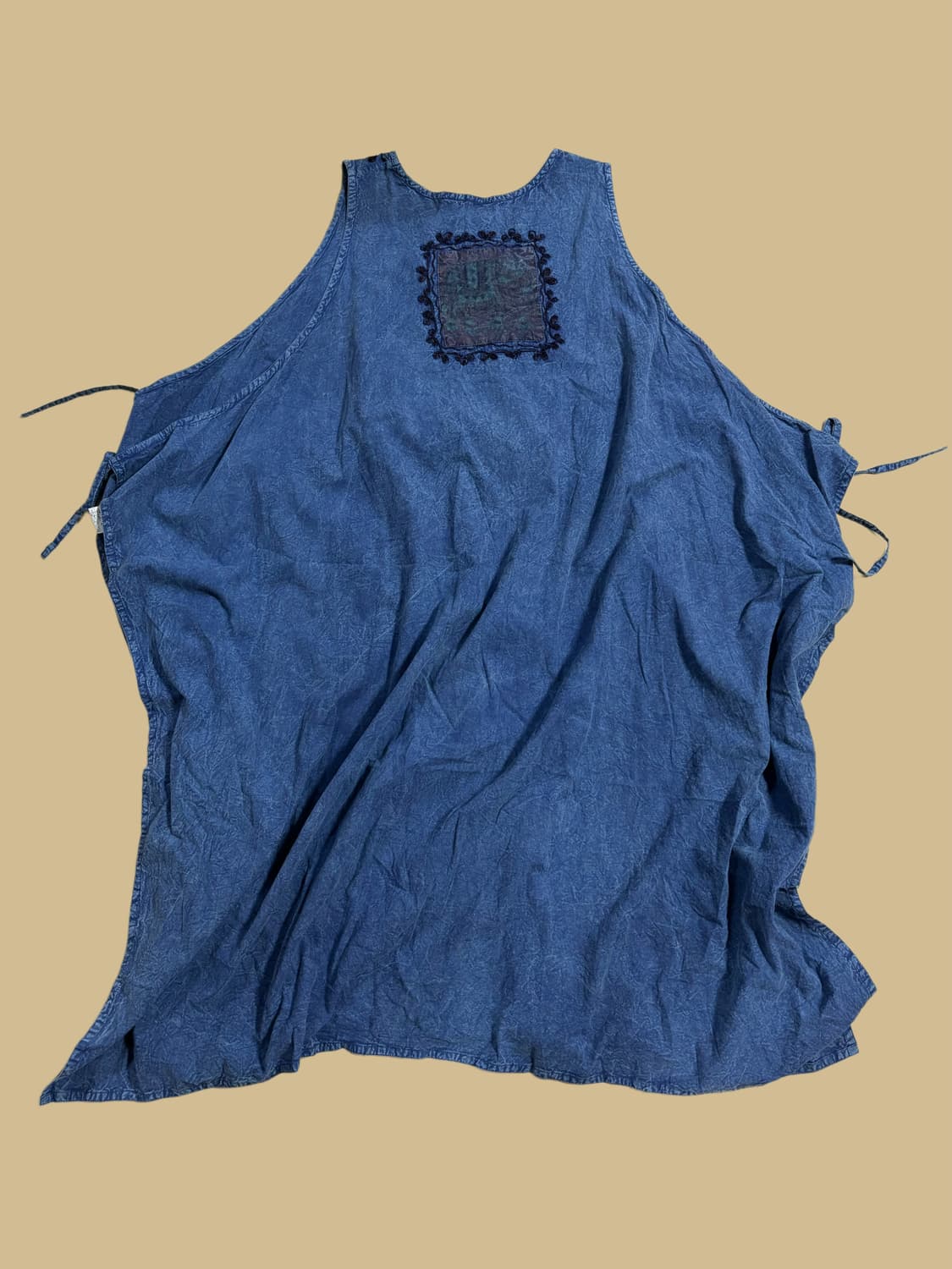 빈티지 히피 에스닉 워싱 원피스 에어프런 상품이미지2