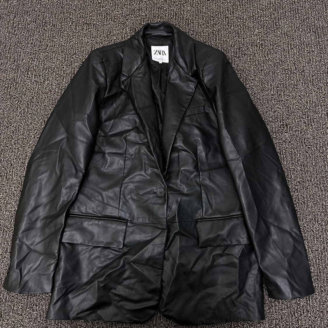 ZARA 자라 여성 가죽 자켓 블랙 S 상품이미지1
