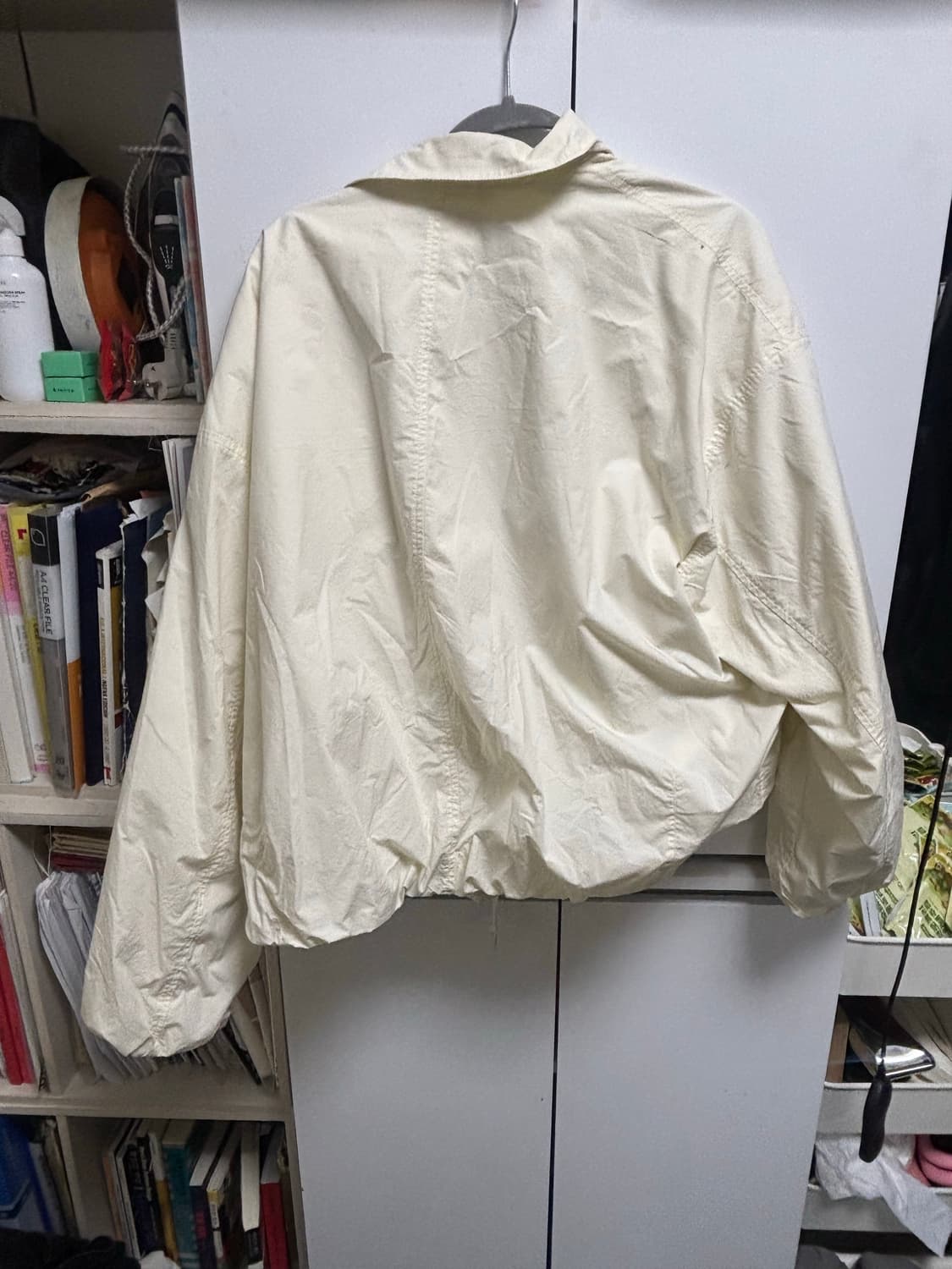 유니클로 U 봄 슬리브 코튼 블루종 아이보리 상품이미지3