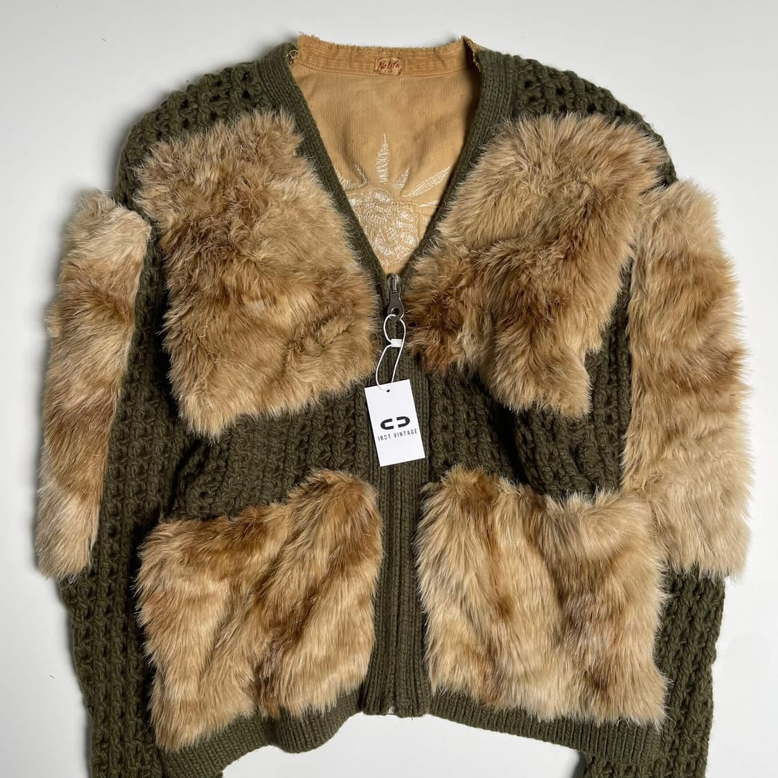 No.l.ita 해바라기 자수 울 블렌드 퍼 자켓 (italy)  상품이미지3