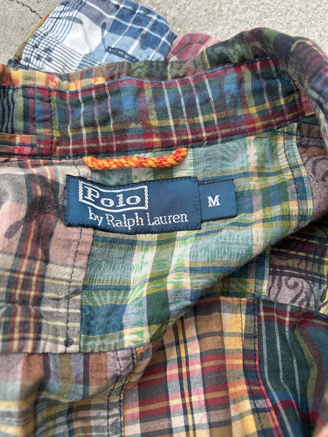 *rare* 폴로 랄프로렌 패치워크 마드라스 헌팅 셔츠 상품이미지3