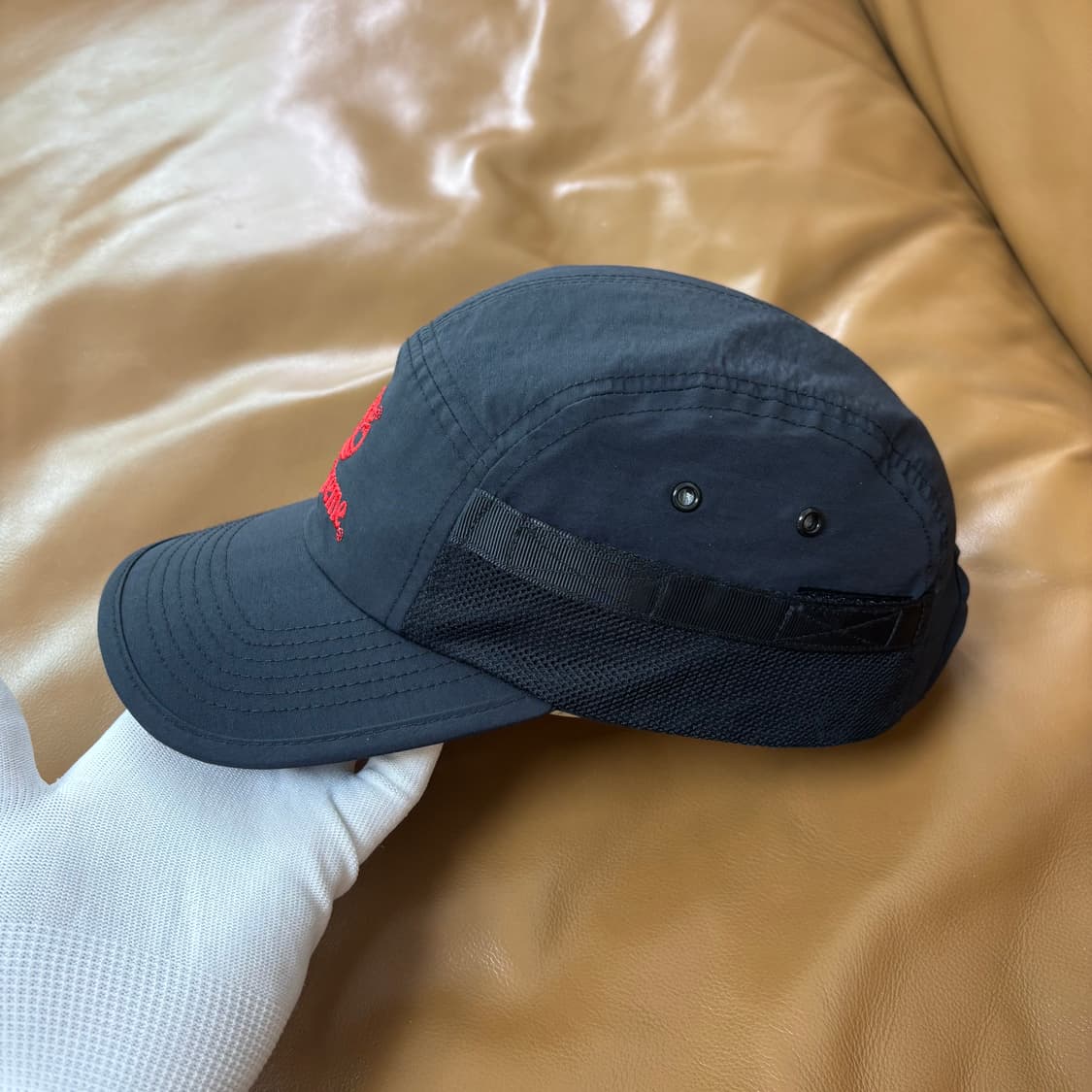 슈프림 팀버랜드 캠프캡 모자 사이드 메쉬 블랙 상품이미지4