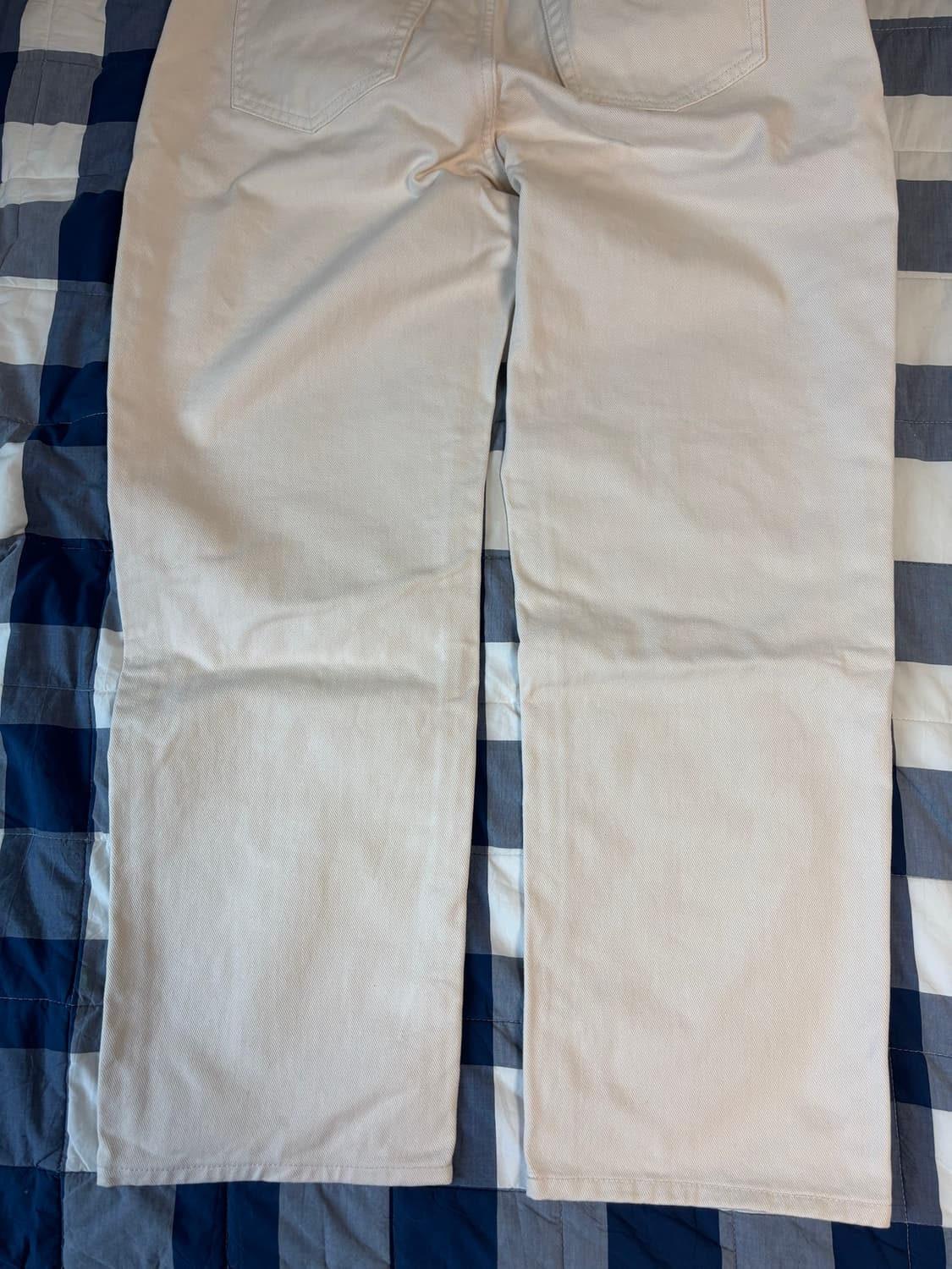 무탠다드 레귤러핏 데님팬츠 크림 32 상품이미지4