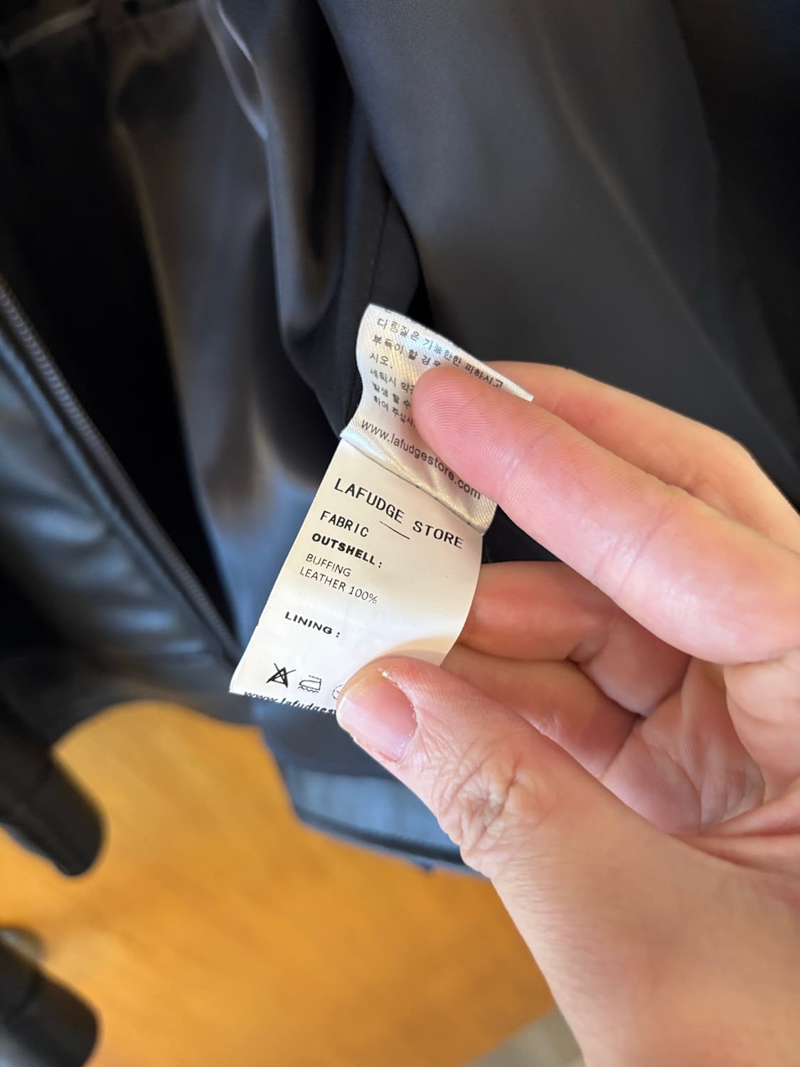 라퍼지스토어 블랙 레더 자켓 L 상품이미지5