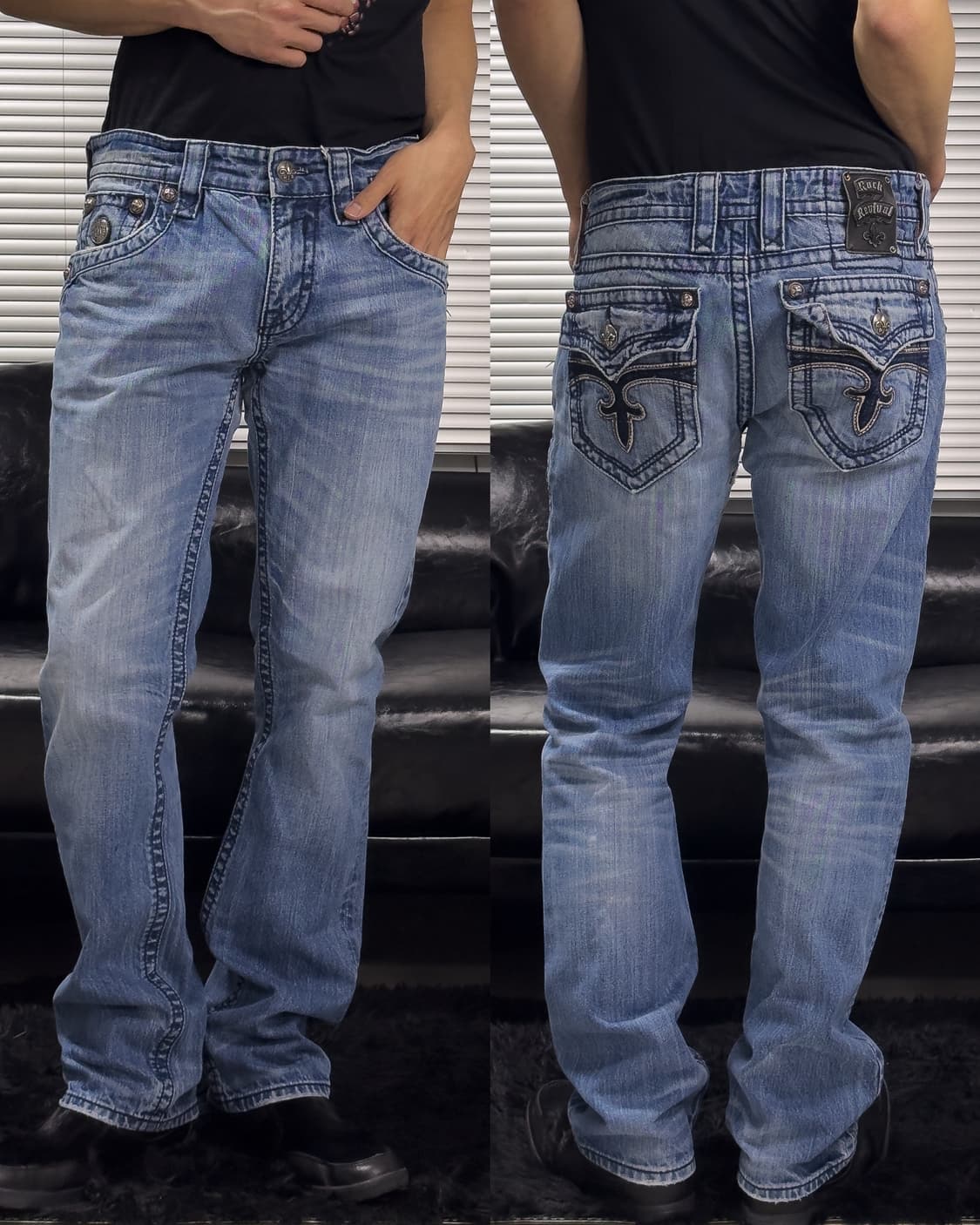 {Rock Revival} Y2K Signature Denim Jeans 상품이미지1