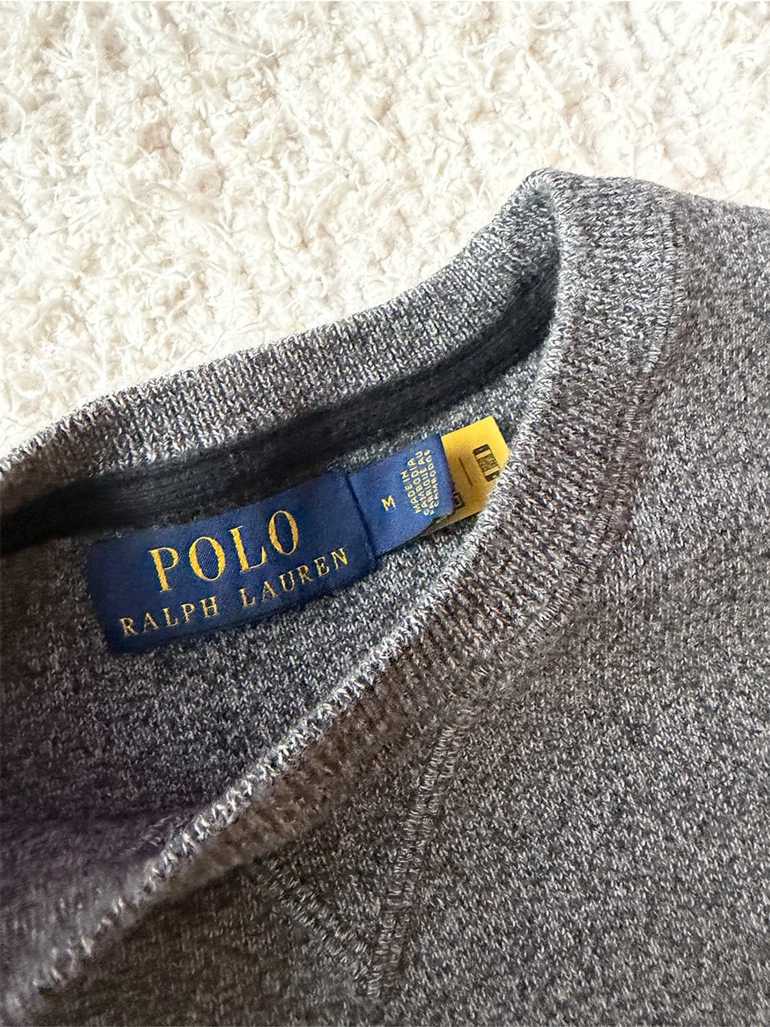 폴로 랄프로렌 그레이 니트 스웻 셔츠(QR정품) 상품이미지4