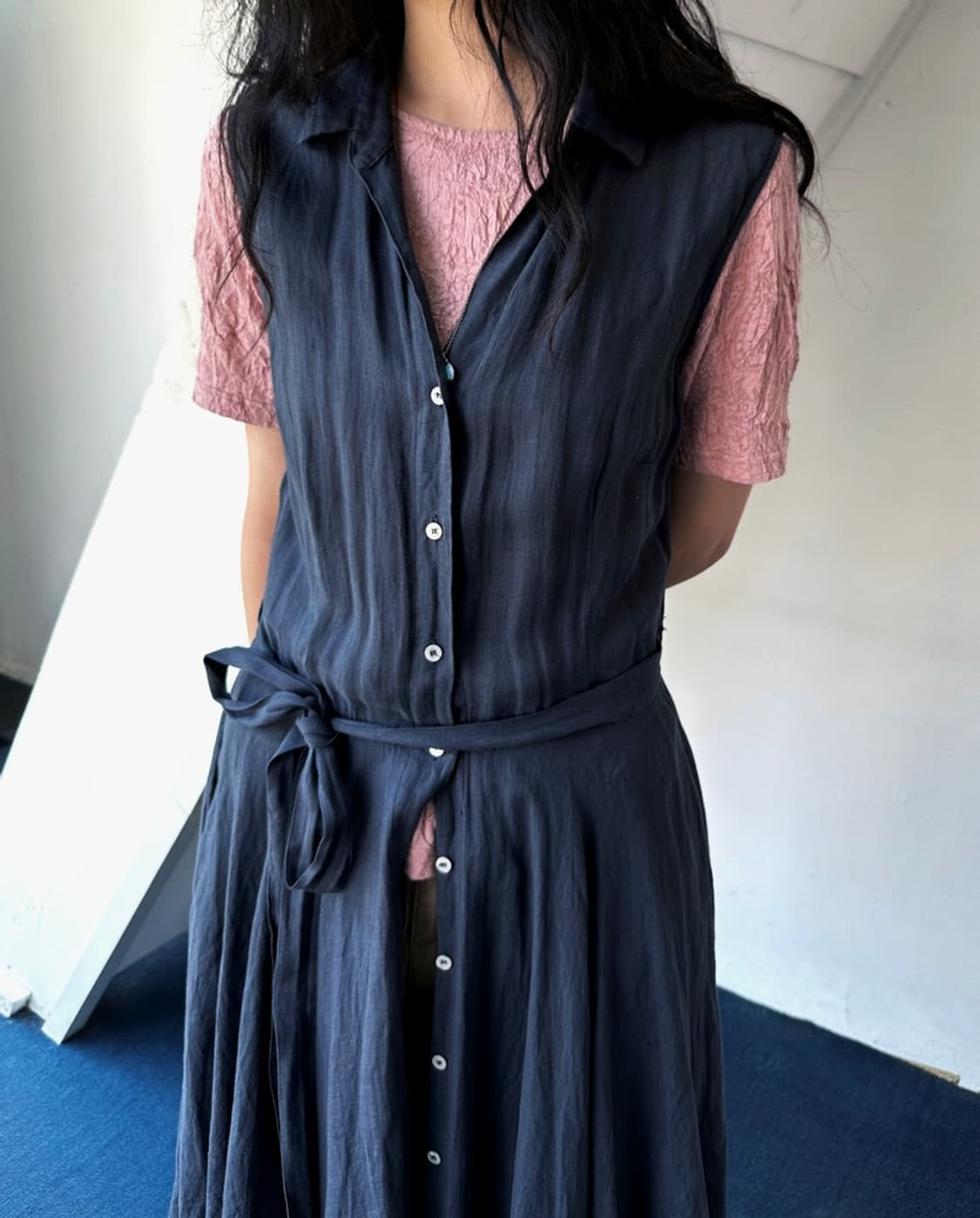 ITALY made natural linen 3way sleeveless 상품이미지9