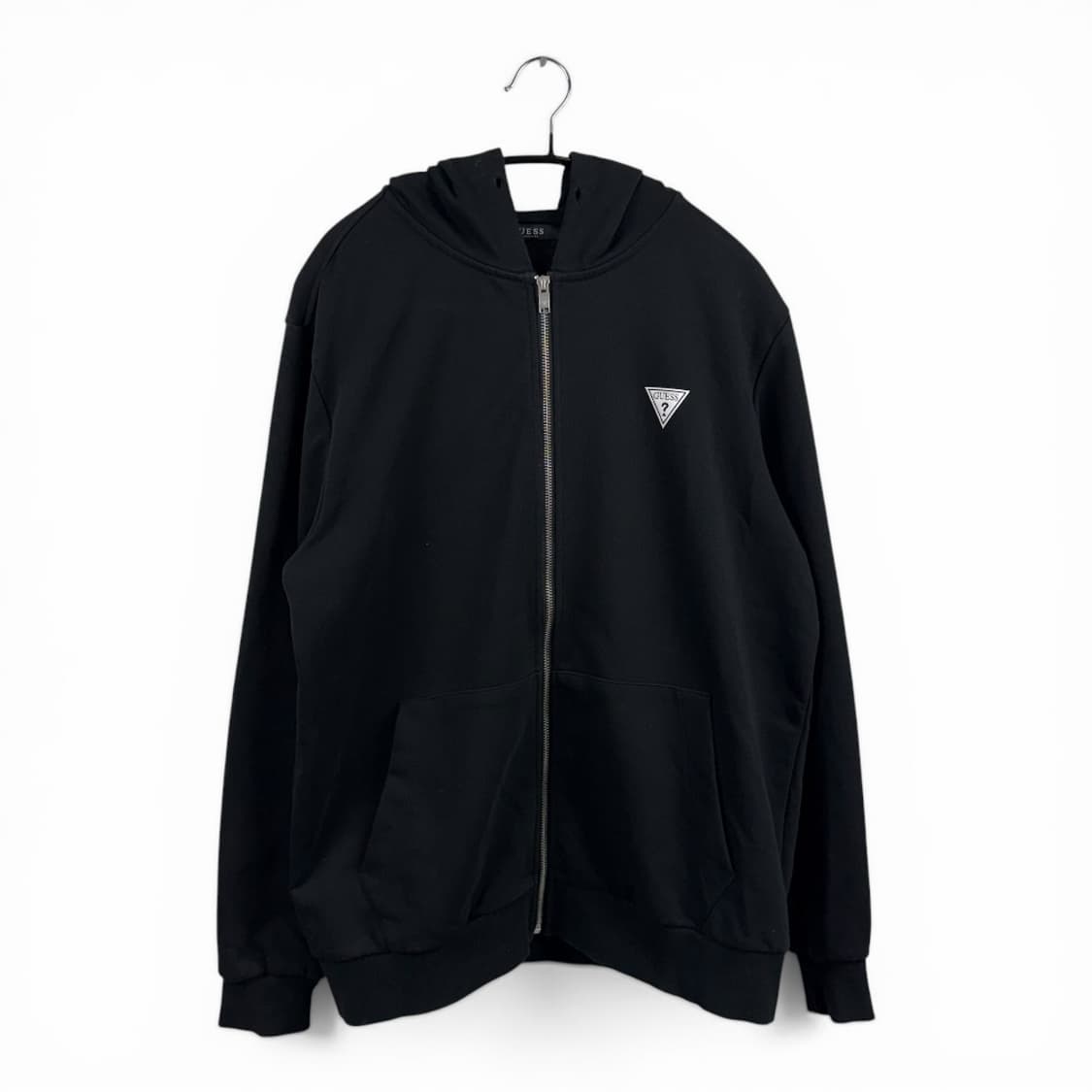 (L) 게스 로고 후드집업 블랙 상품이미지1