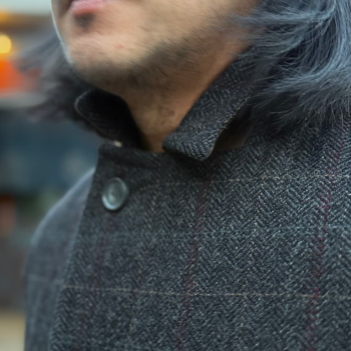 휴고보스 글랜체크 트위드 울 코트 95-100 상품이미지9