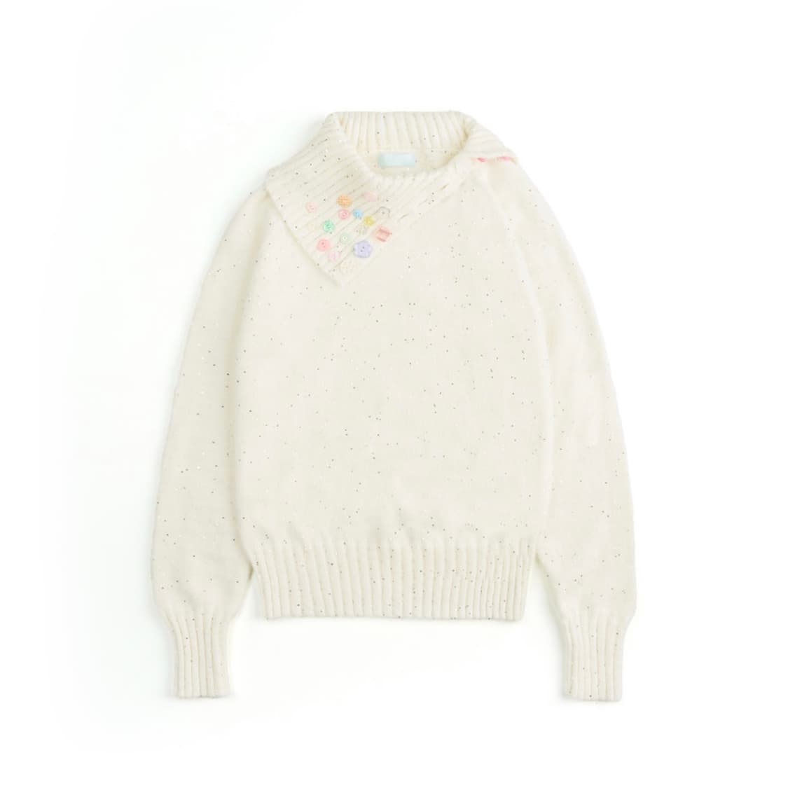 스윙셋 단추 터틀넥 니트 상품이미지1