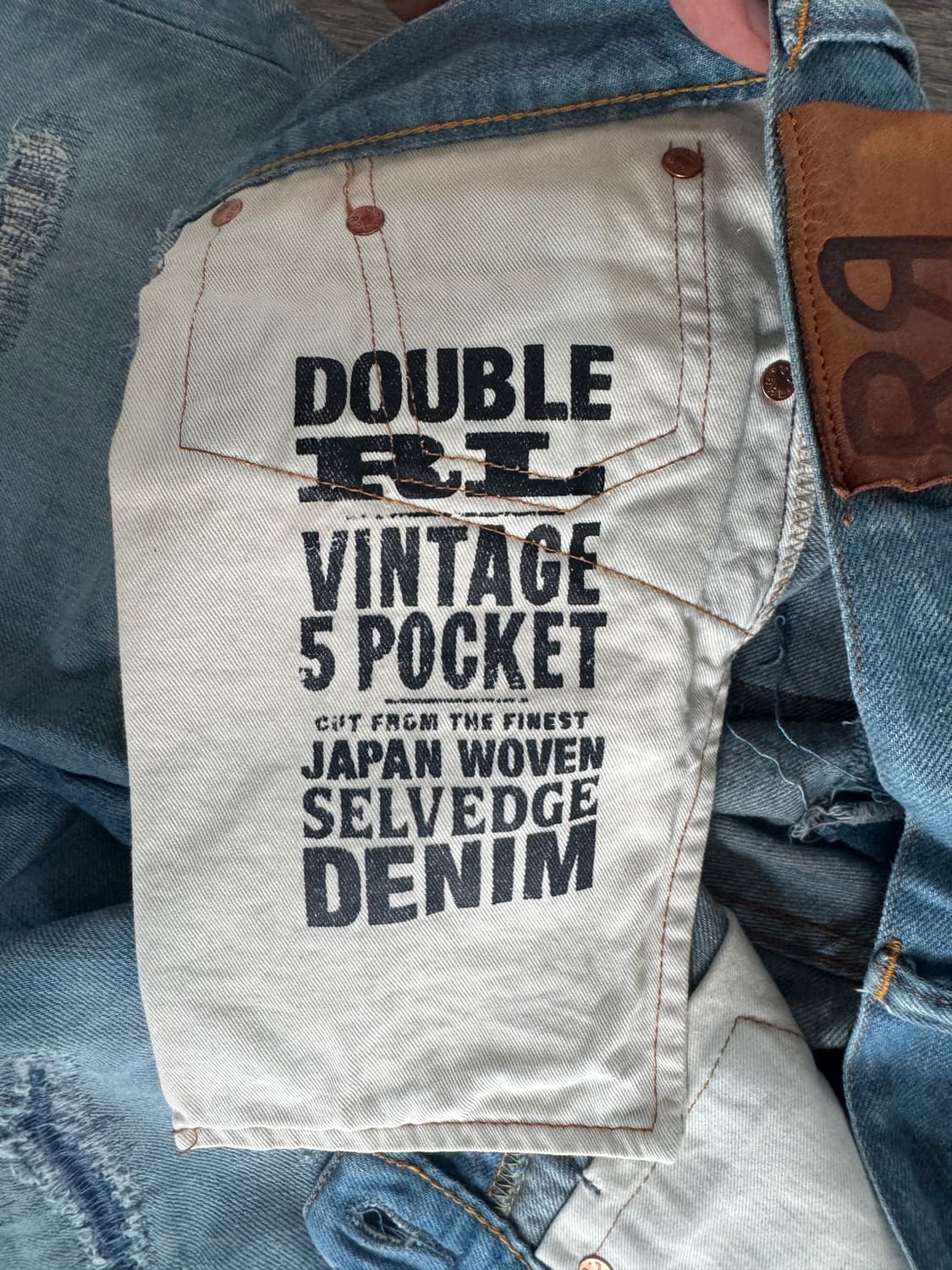 32/32 더블알엘 빈티지5포켓 플레인필드 워싱 데님 상품이미지6