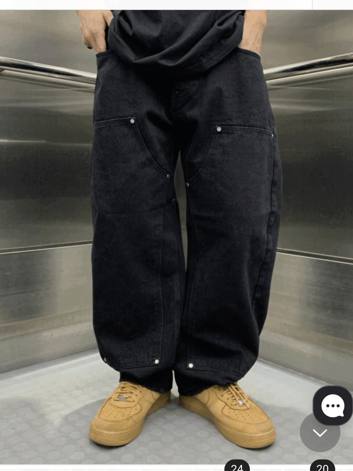 더블니 커브드 팬츠 상품이미지2