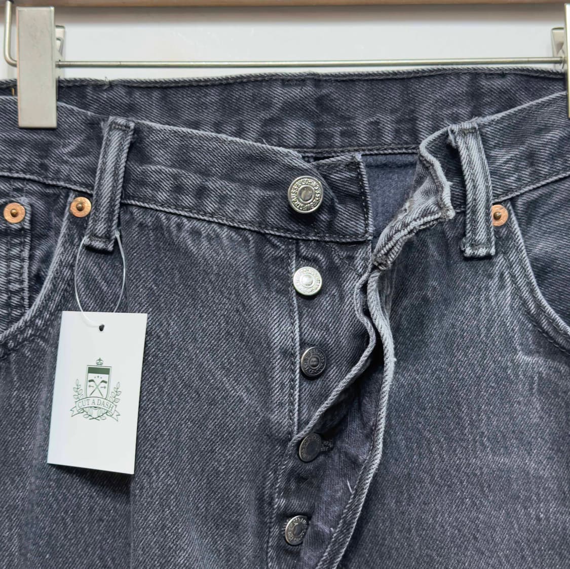 리바이스 501 흑청 데님팬츠 W38 L30 상품이미지4