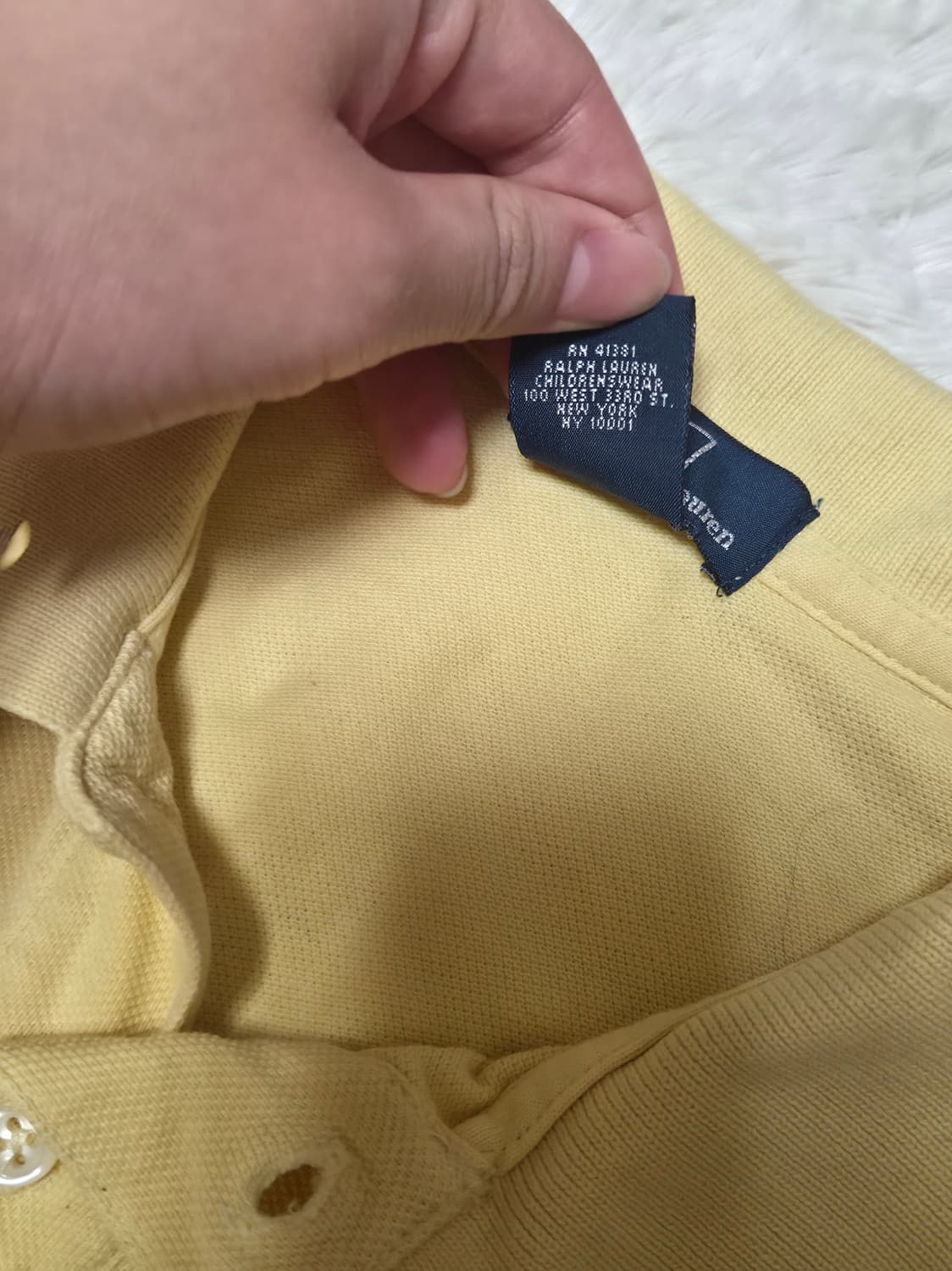 폴로 네이비빅포니 연노랑 카라반팔 XL(18~20) 상품이미지3