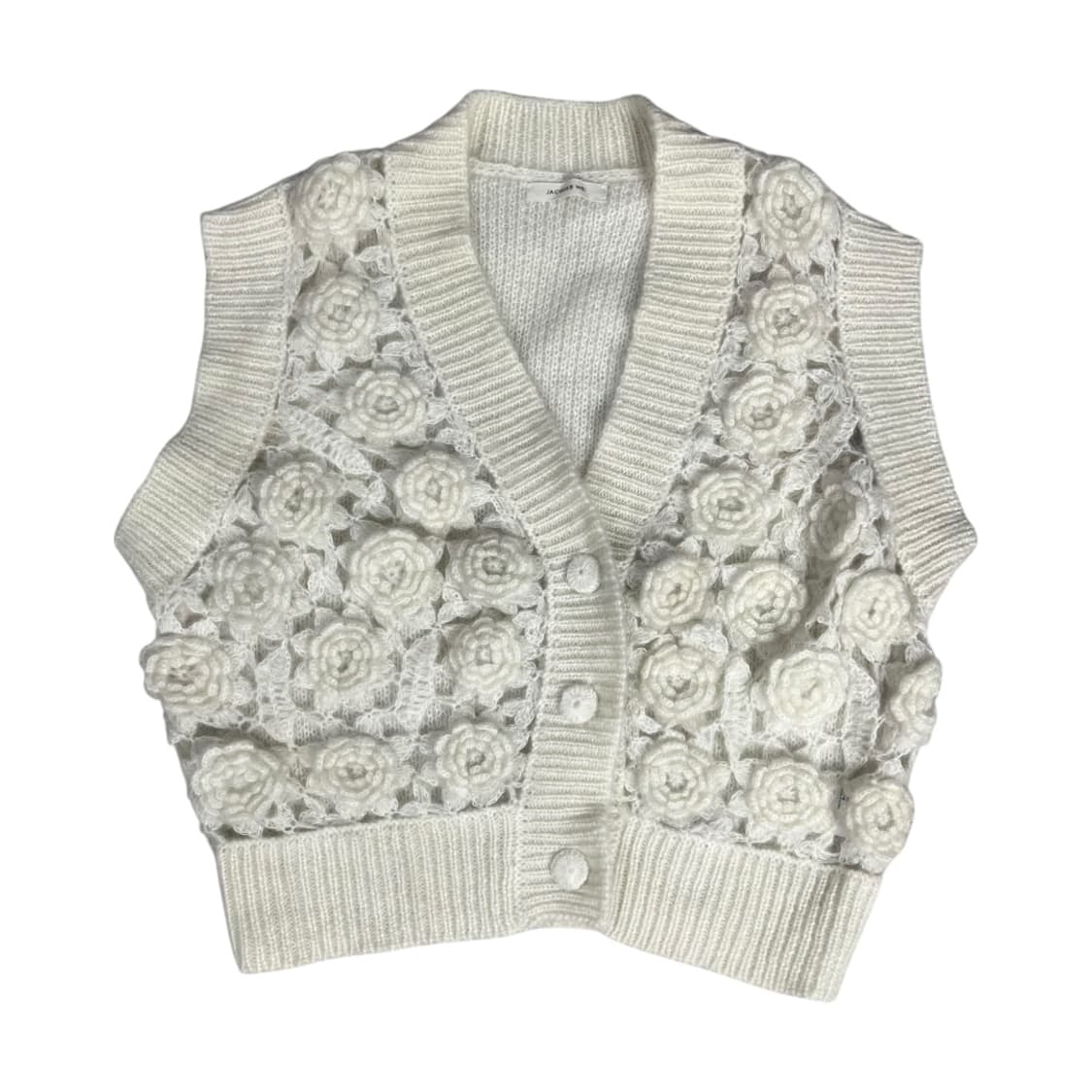 [JACQUES WEI] 자크웨이 플라워 크로쉐 베스트 상품이미지1