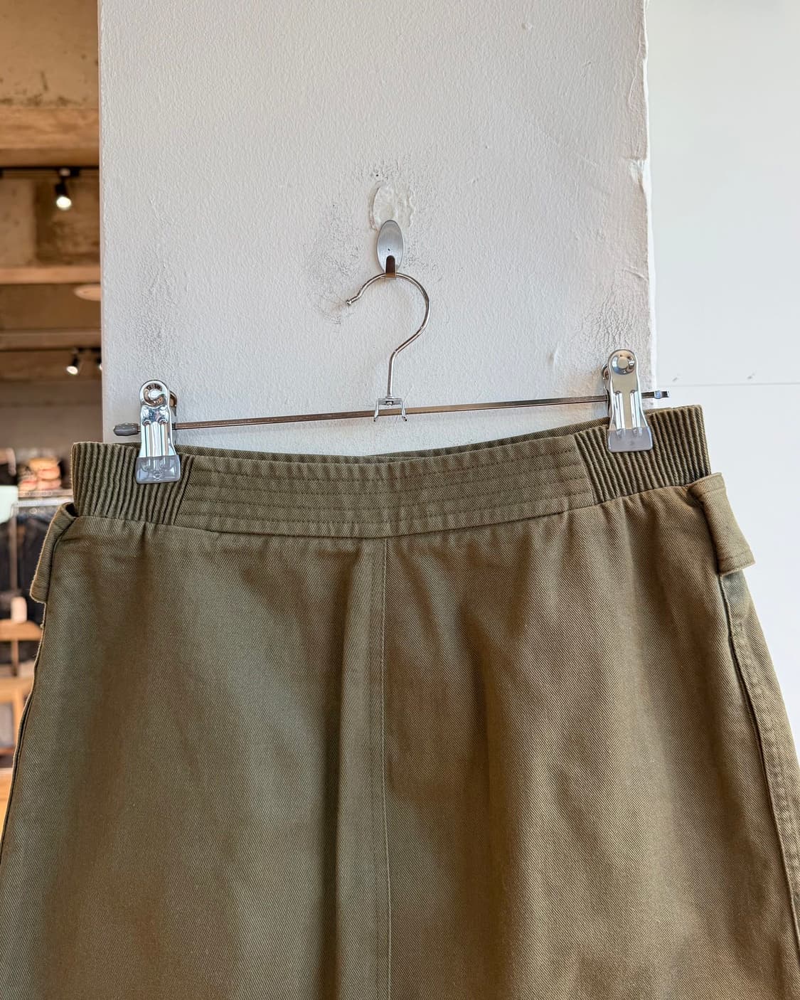 생로랑 카키 버튼 밴딩 미니스커트 상품이미지6