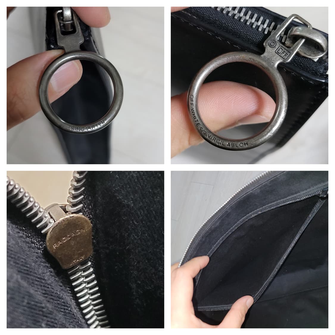 정품 오프화이트 포 워크 블랙 클러치 백 상품이미지6