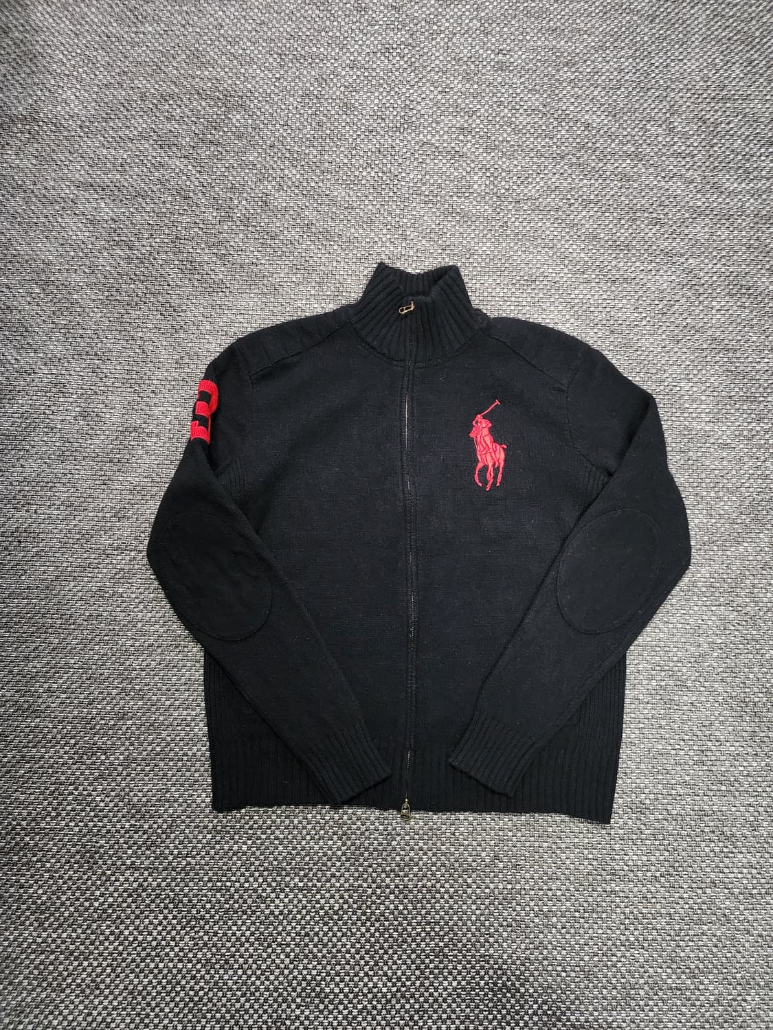 폴로 랄프로렌 블랙 니트 집업 L사이즈  상품이미지1