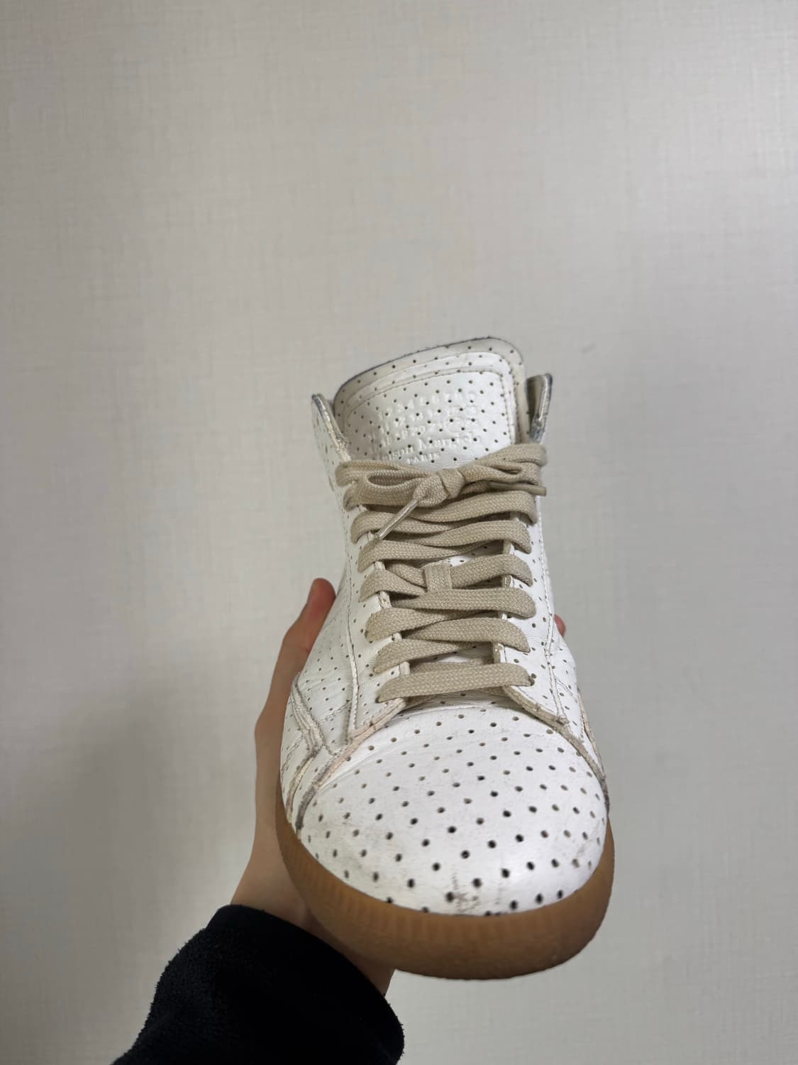 마르지엘라 펀칭 레더 하이탑 상품이미지8