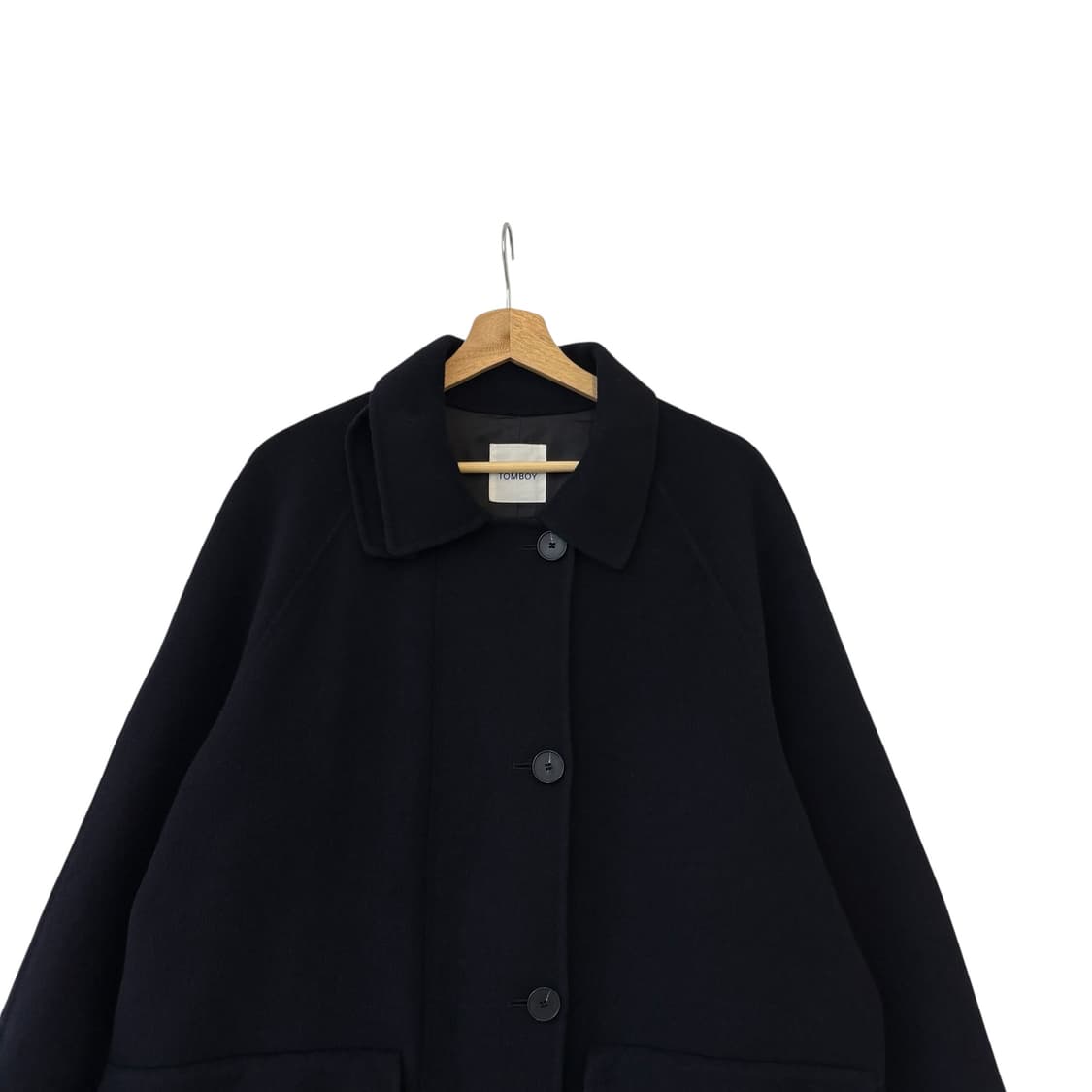 스튜디오톰보이 아웃포켓 울 앙고라 코트 네이비 F 상품이미지2