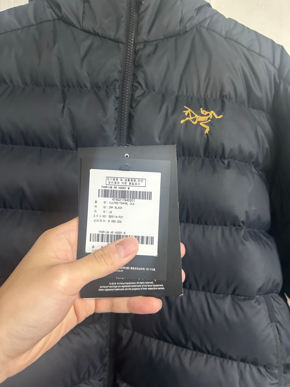 아크테릭스 토륨 후디 블랙 24K L사이즈 상품이미지6
