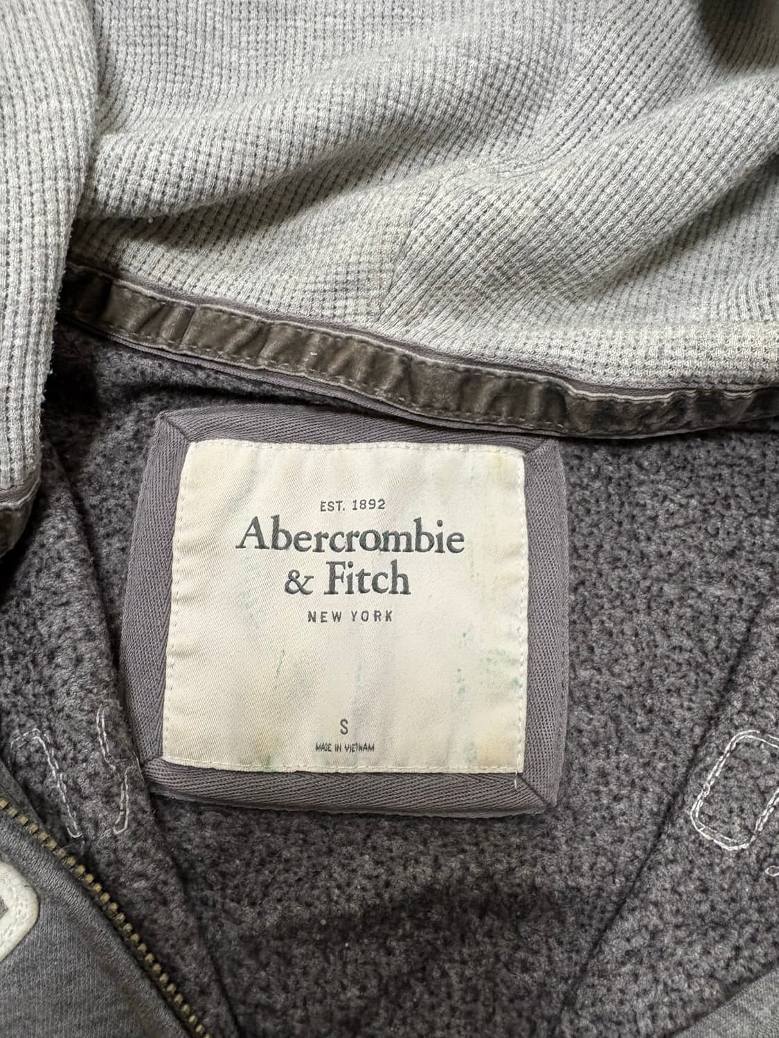아베크롬비 딱붙핏 후드집업 그레이 s 상품이미지2