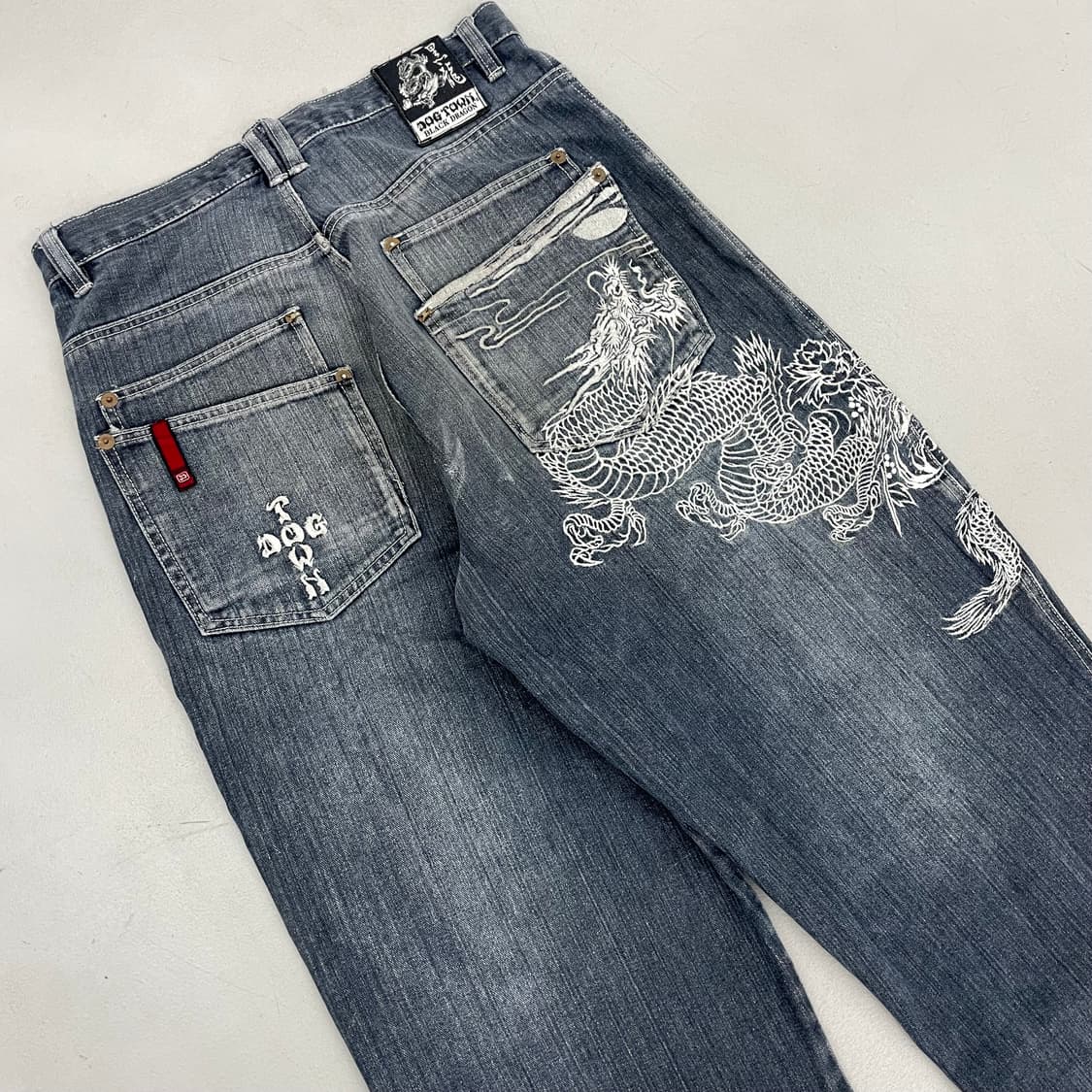 DOGTOWN 독타운 도그타운 드래곤 용자수 오리엔탈 와이드 데님팬츠 상품이미지2
