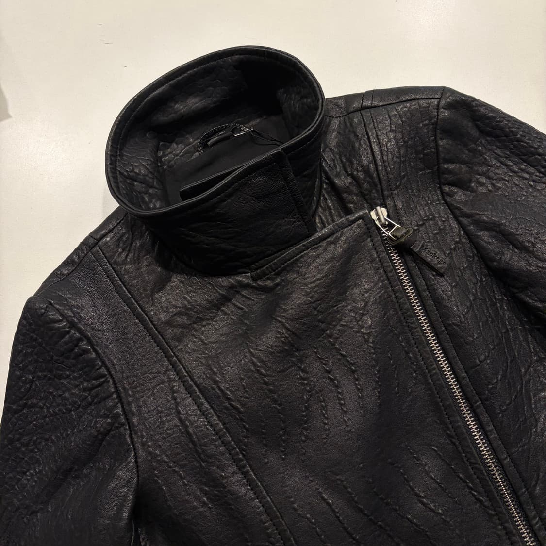 [L] 맥케이지 양가죽 수입택 블랙 가죽 라이더 자켓 C658 상품이미지3