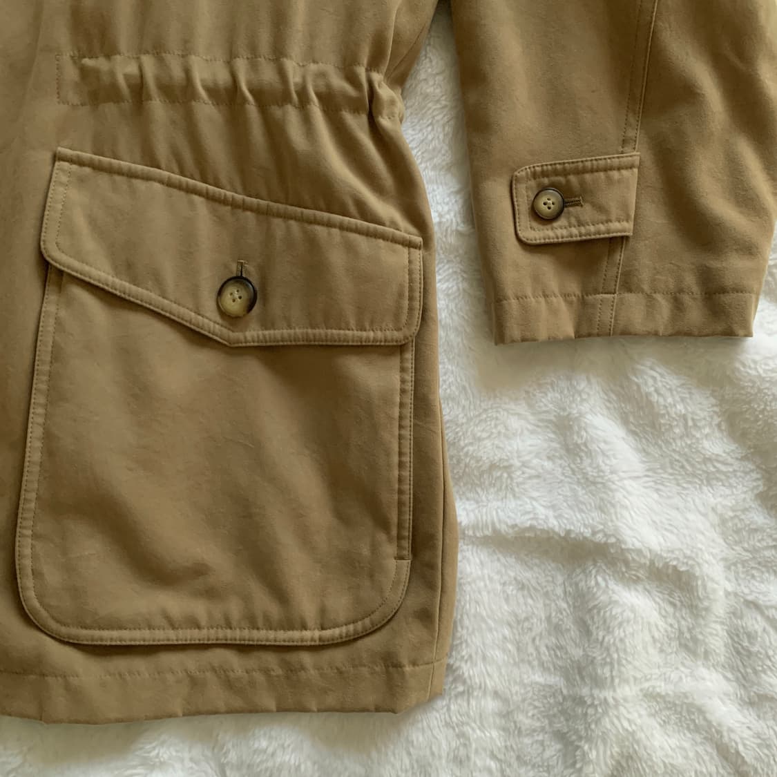 일본 빈티지 BALESTRINO 후드 사파리 워크 하프 자켓 상품이미지6