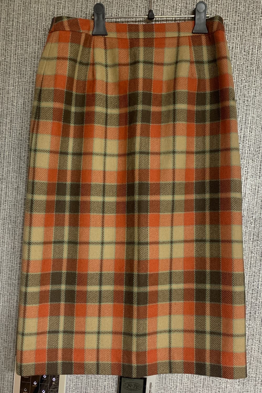 IVY HOUSE 체크 랩 스커트 목도리 퍼플러 세트 모 100% 상품이미지6