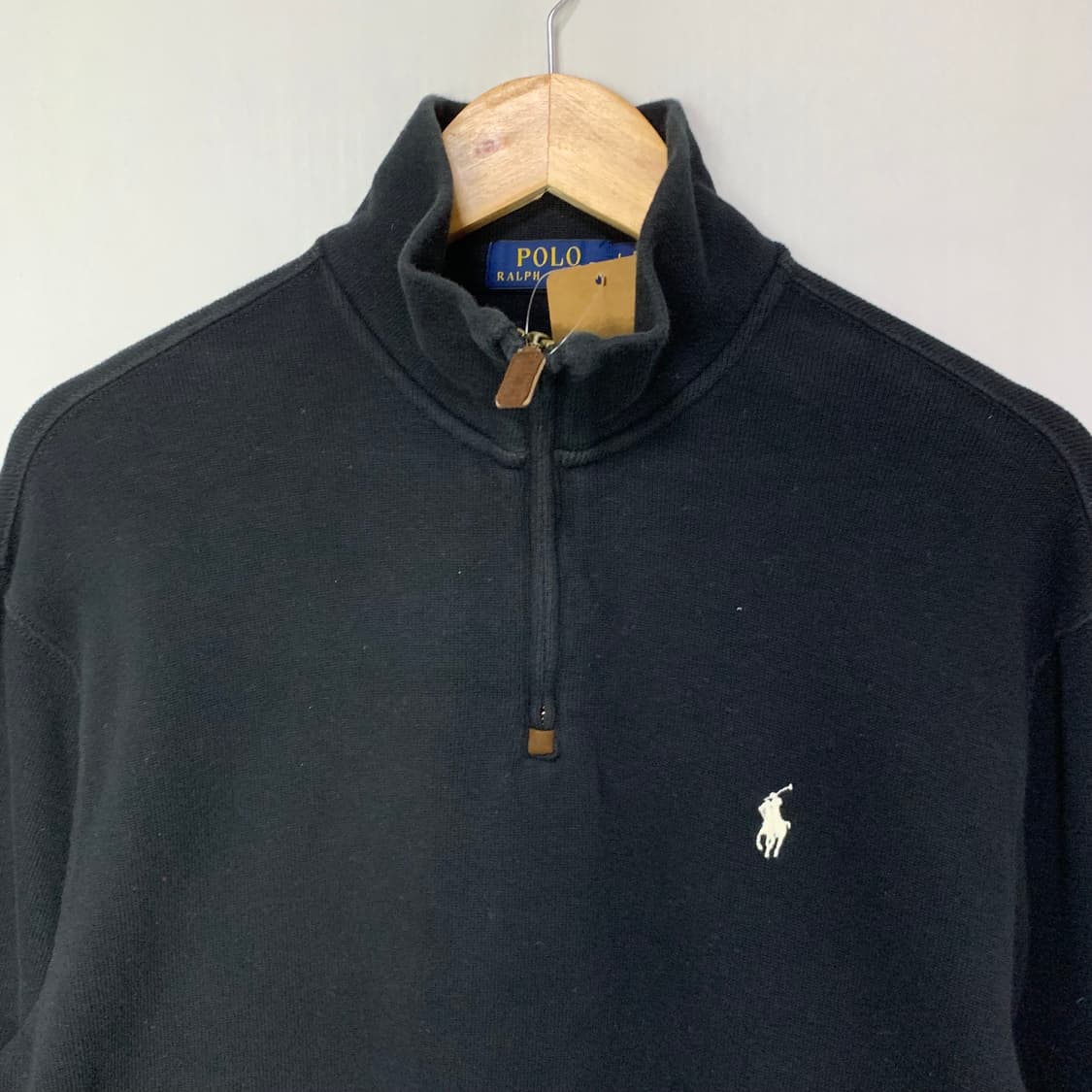 폴로 랄프로렌 하프집업 반집업 니트 맨투맨 빈티지 블랙 L 상품이미지3