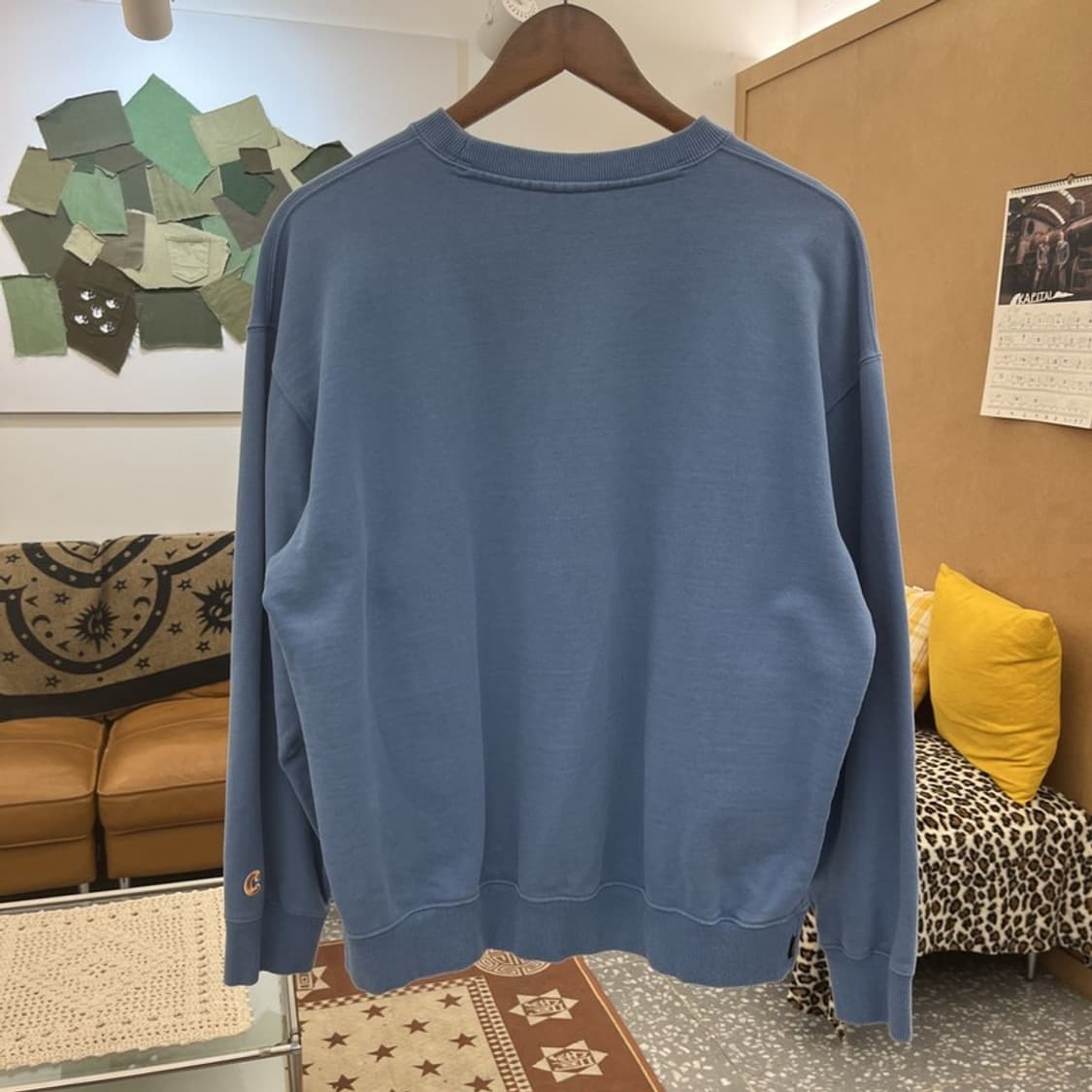 커버낫 올드스쿨 레트로 어센틱 오렌지블루 맨투맨 L C09955 상품이미지4