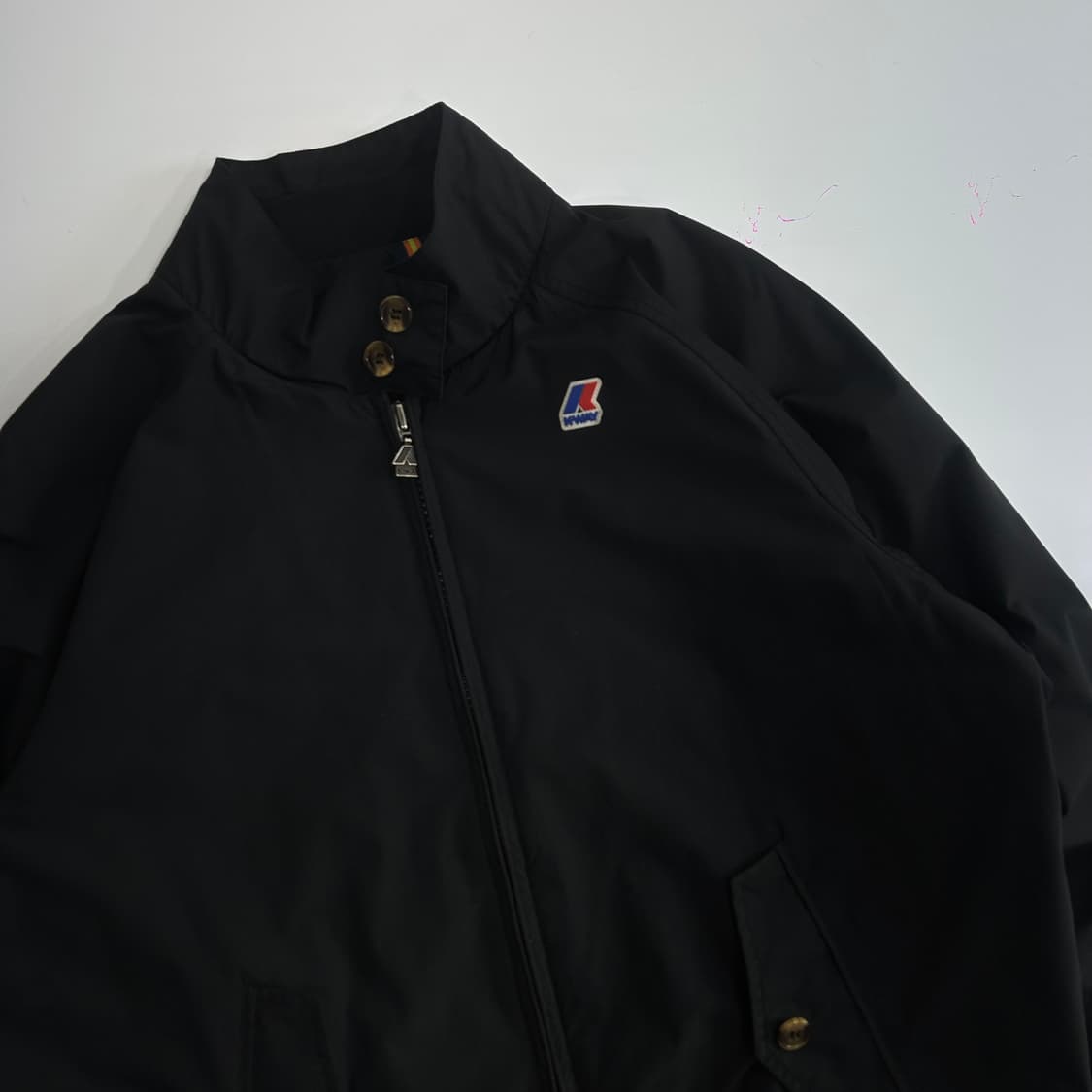 K•way 스몰로고 버튼업 블랙 바람막이 상품이미지4