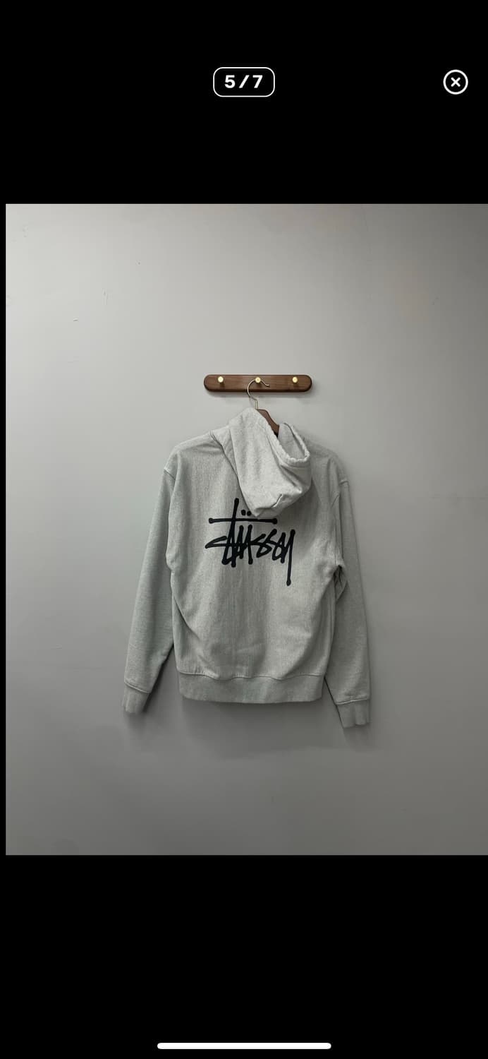 스투시 베이직로고 그레이 후드티 A3019 상품이미지5