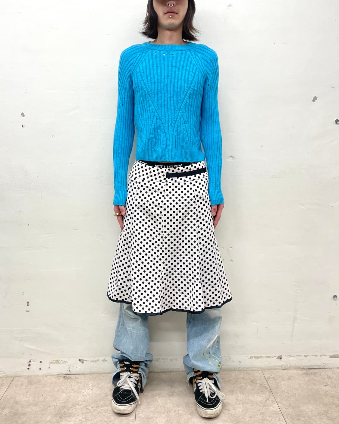 Aqua Blue Punching Knit  상품이미지5