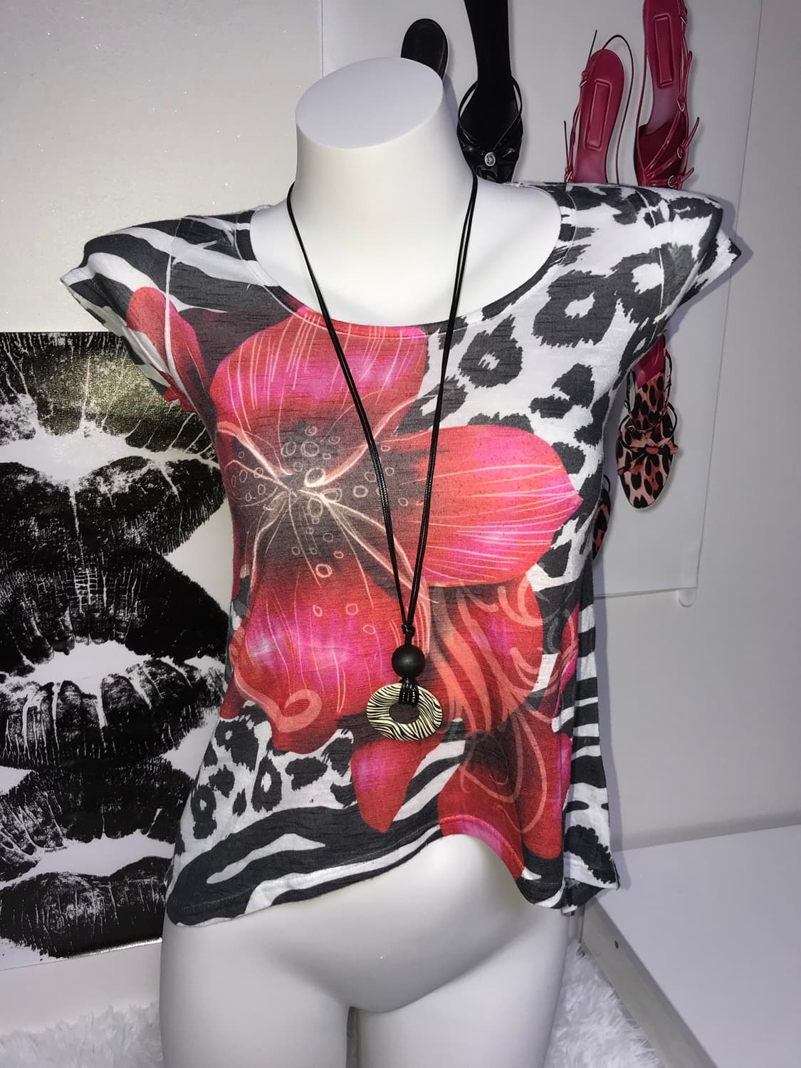 leopard y2k t-shirt 상품이미지1