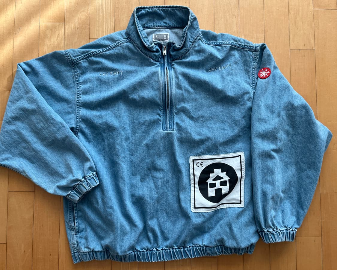 카브엠트 블리치드 데님 하프 집 자켓 사이즈 L 상품이미지1