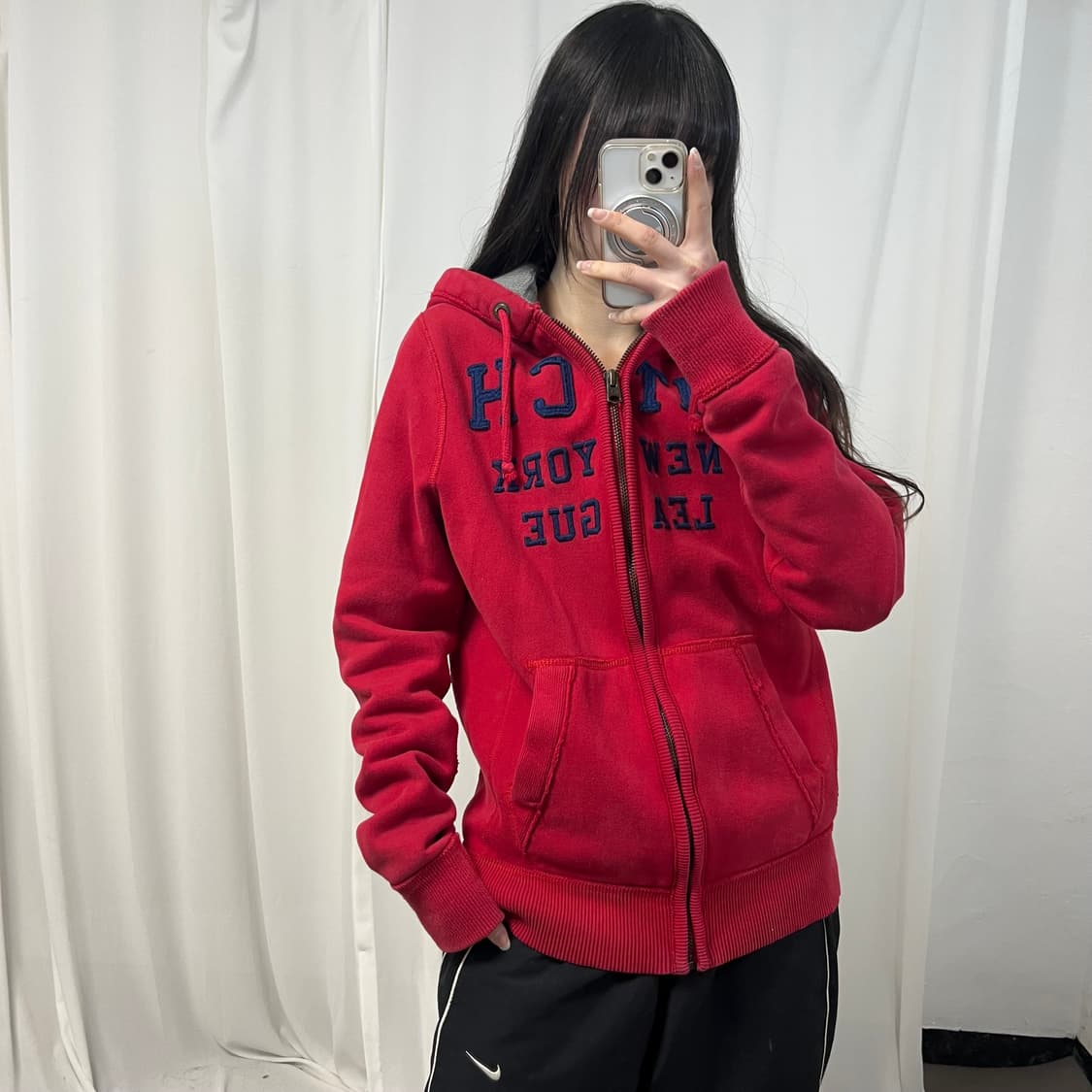 Abercrombie Red Hood Zip-up 상품이미지1