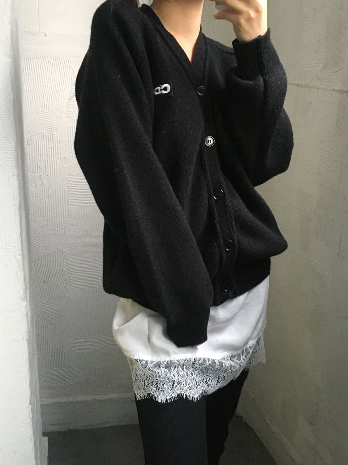 Comme des Garcons 꼼데가르송 블랙 로고 가디건 상품이미지1