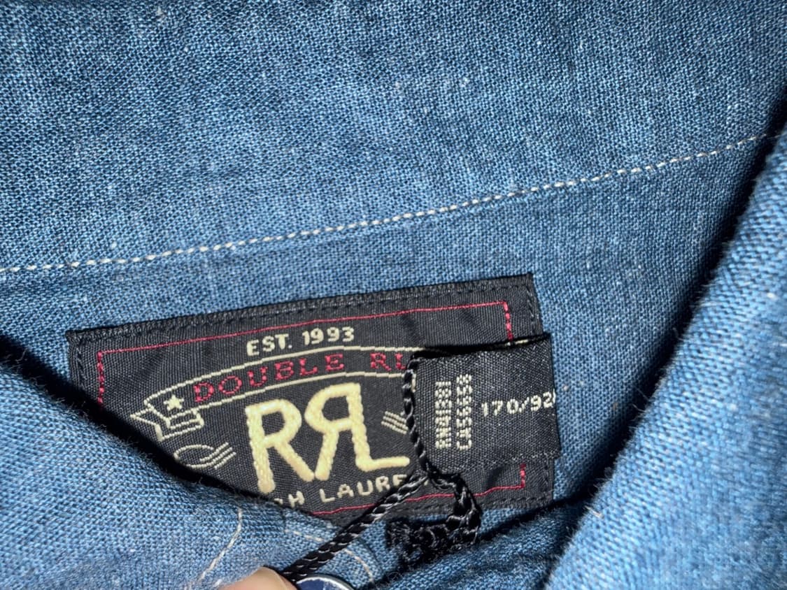 RRL 인디고 샴브레이 워크 셔츠 상품이미지5